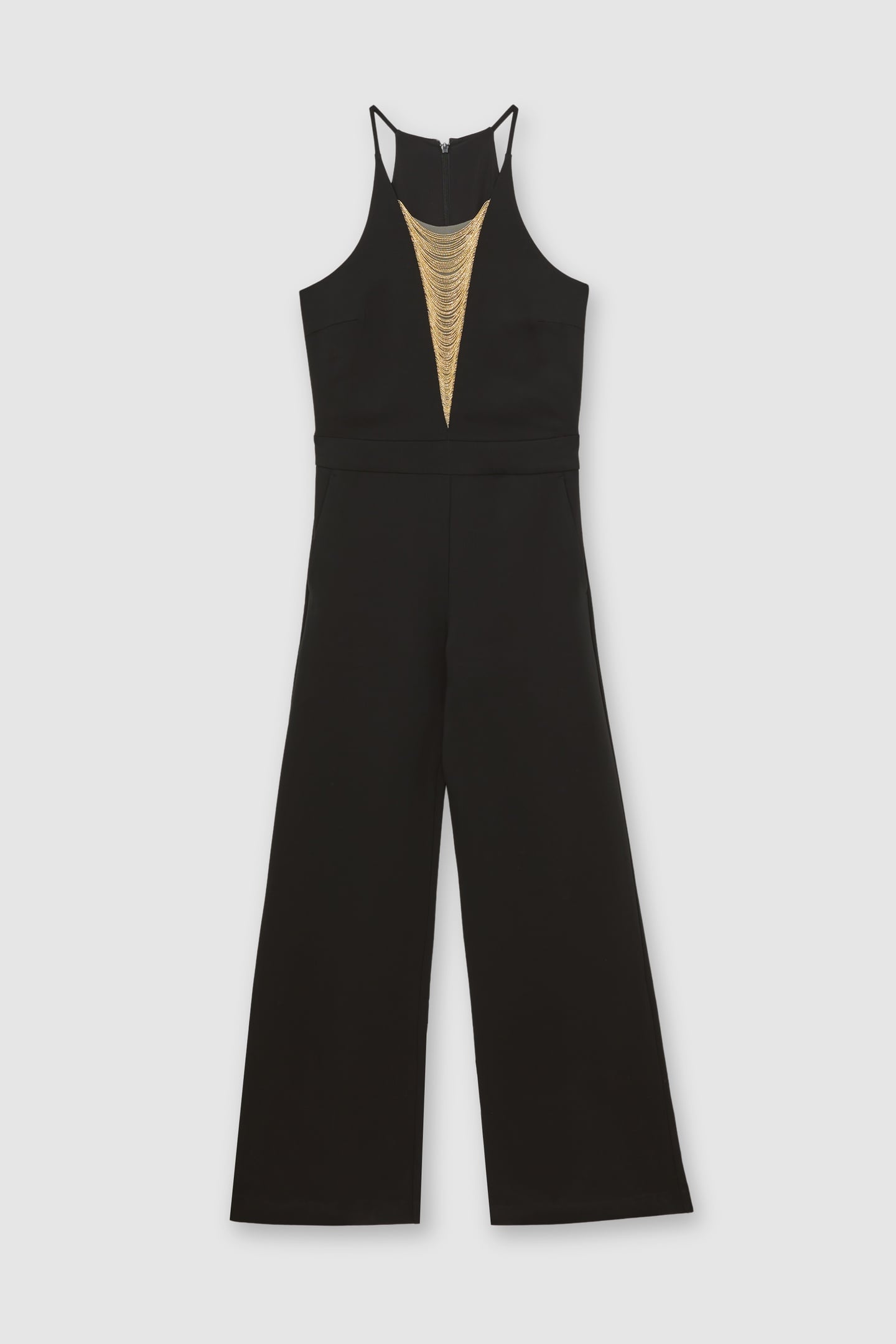 CHAIN DETAIL JUMPSUIT BLACK 3