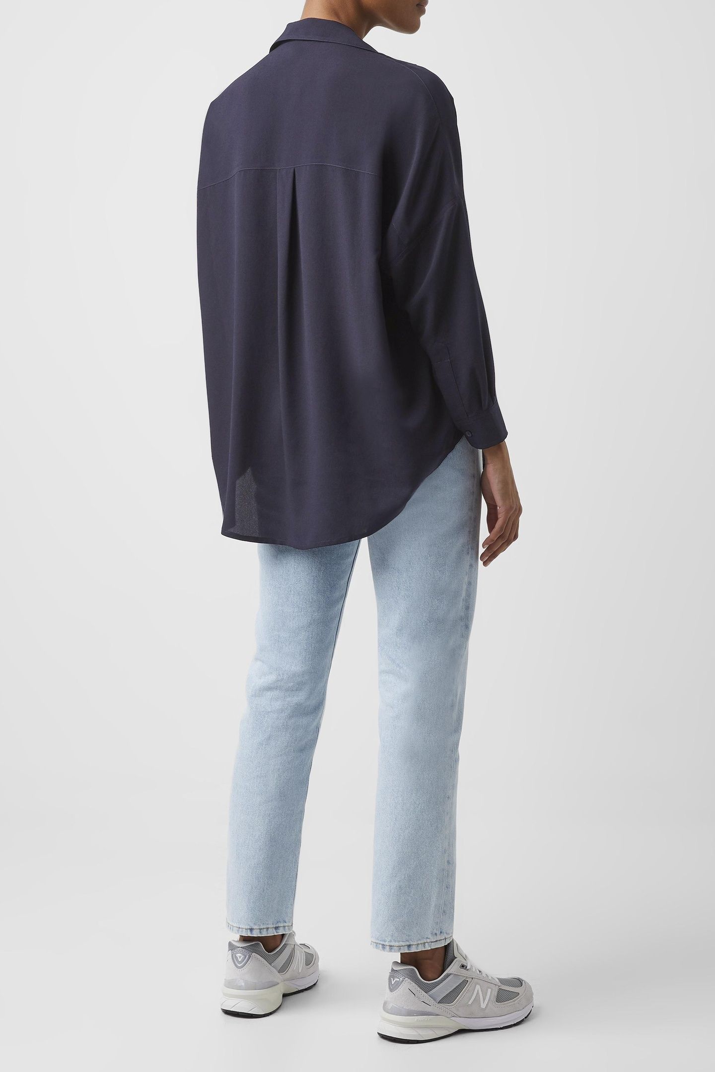 RHODES RECYCLED CREPE POPOVER UTILITY BLUE UTILITY BLUE 2