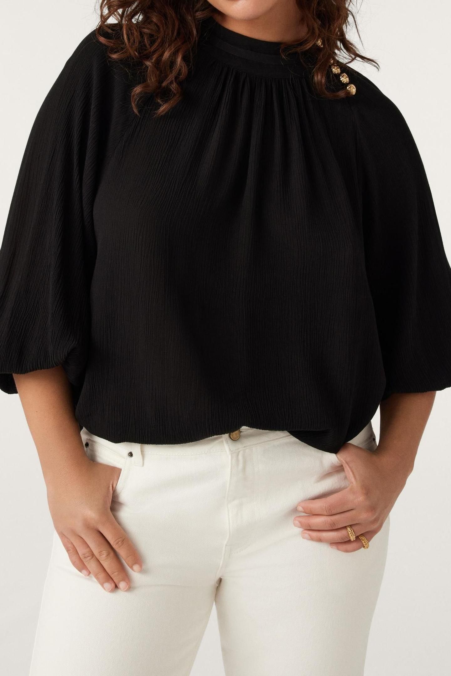 LONG SLEEVES BLOUSE BLACK 1