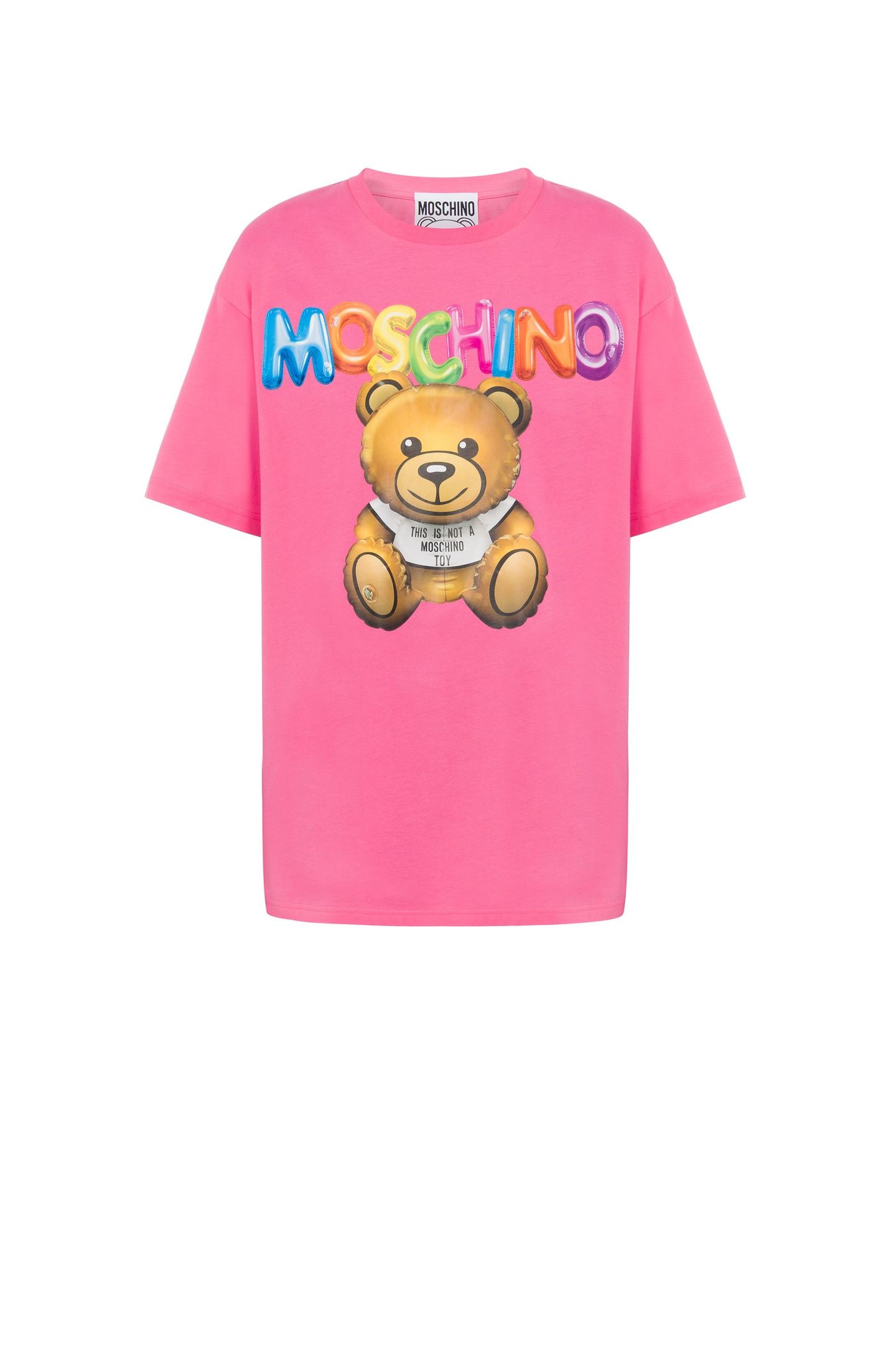 INFLATABLE TEDDY BEAR ORGANIC JERSEY T-SHIRT PINK 3