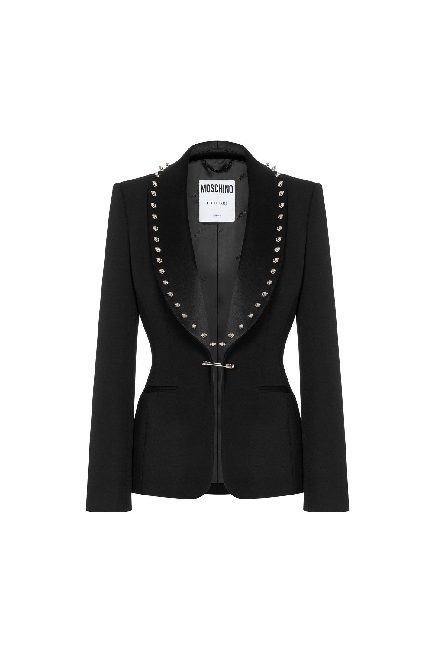 GABARDINE JACKET WITH STUDS PUNK COUTURE BLACK 3