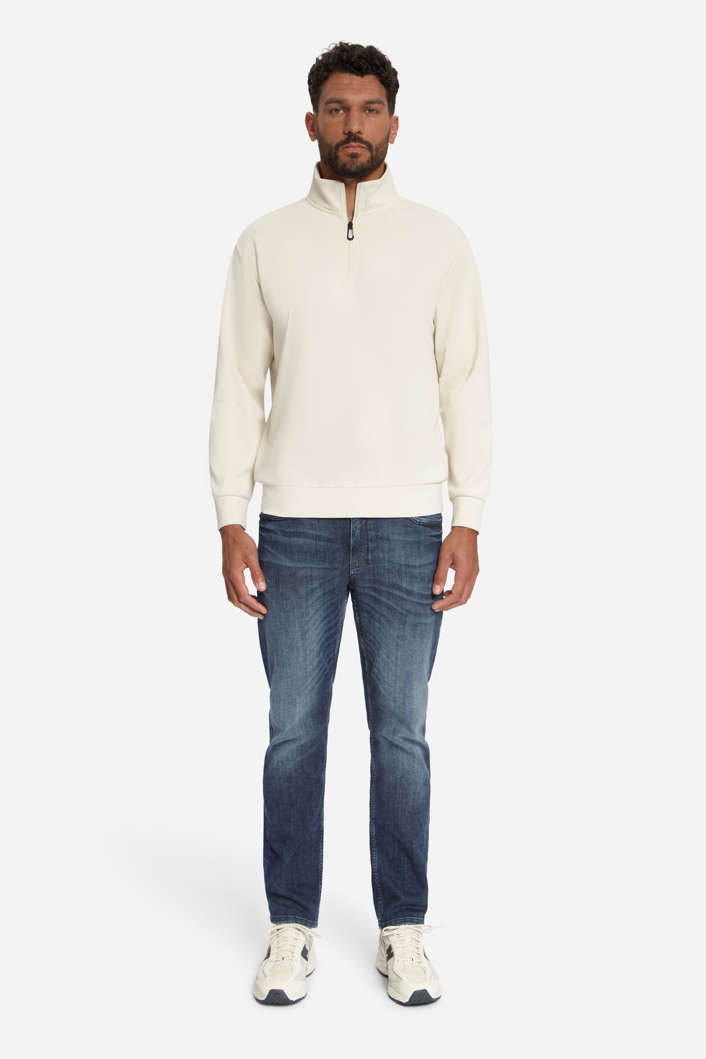 SWEATER HALF ZIP STONE 3
