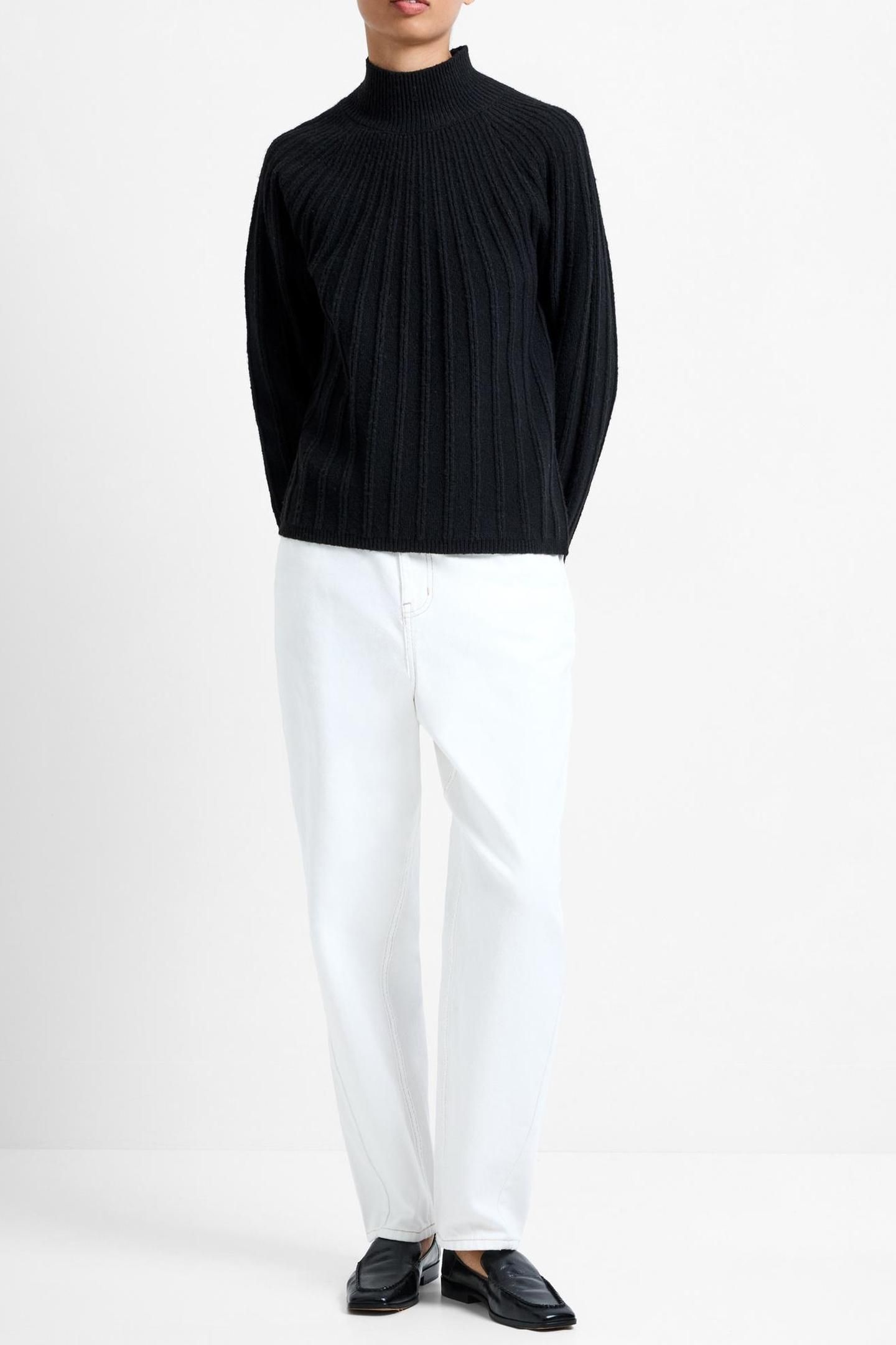 KEZIA RECYCLED MOCK RIB JUMPER BLACK 2