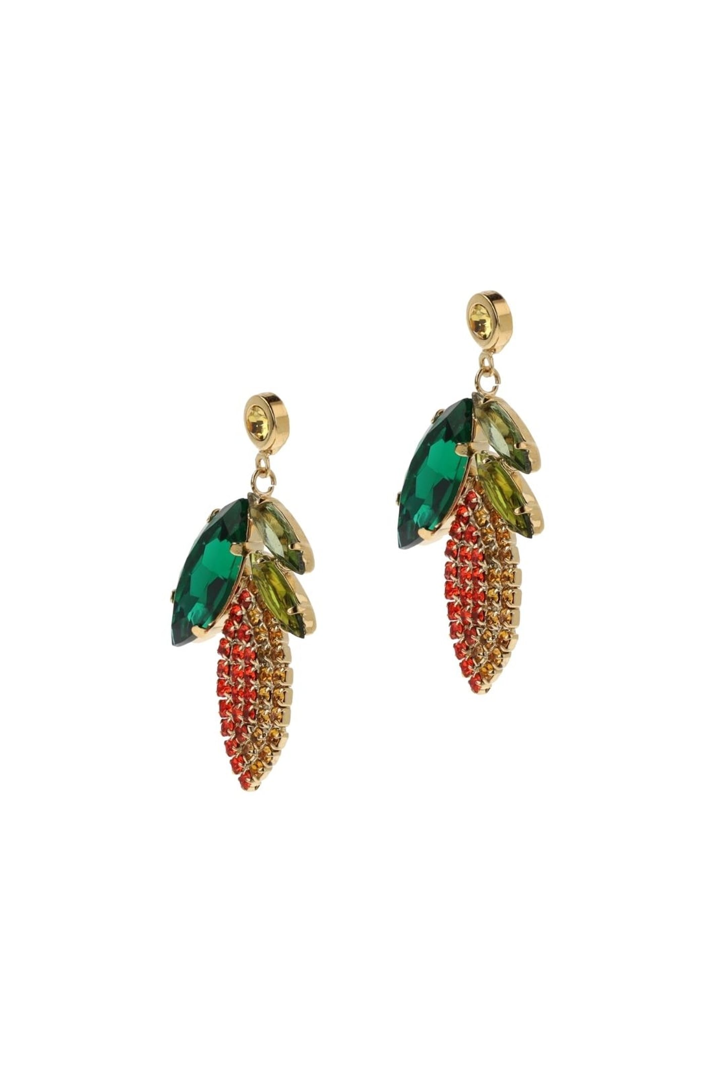 BLOSSOM FLOWER EARRINGS RED, ORANGE, GREEN 1