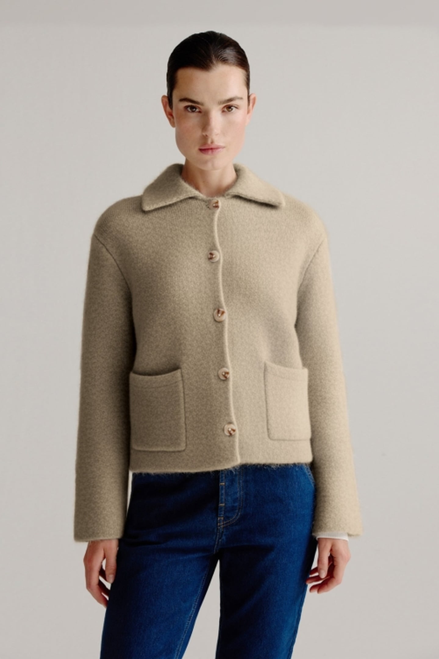 LINDA JACKET LIGHT KHAKI PRINT 2