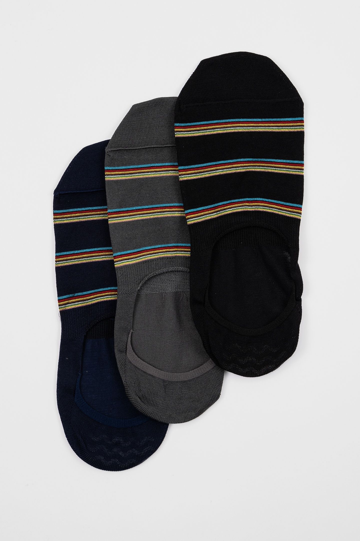 MEN SOCK SIG BLK NS 3 PACK MIXED PLATE 1 2