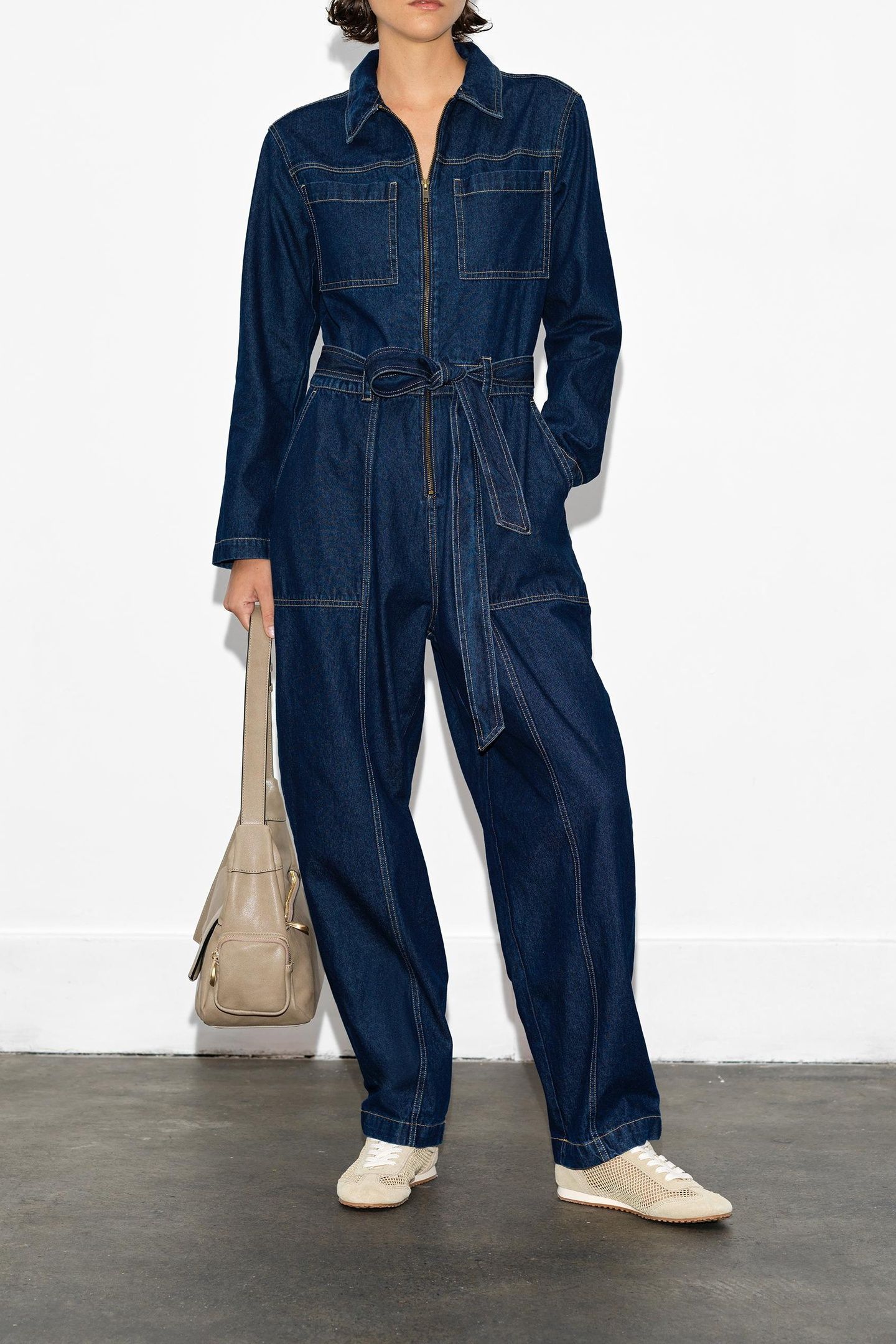ARCHIE DENIM LEG BOILER SUIT DARK INDIGO DARK INDIGO 1