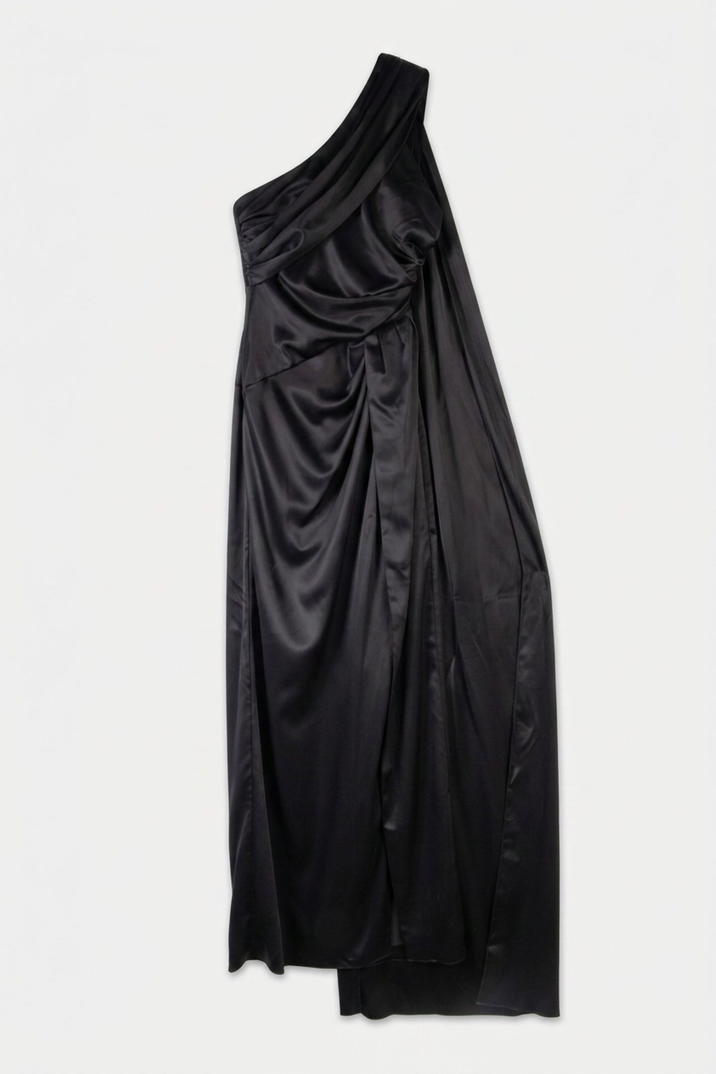 ARETHA DRAPED LONG D JET BLACK A996 3