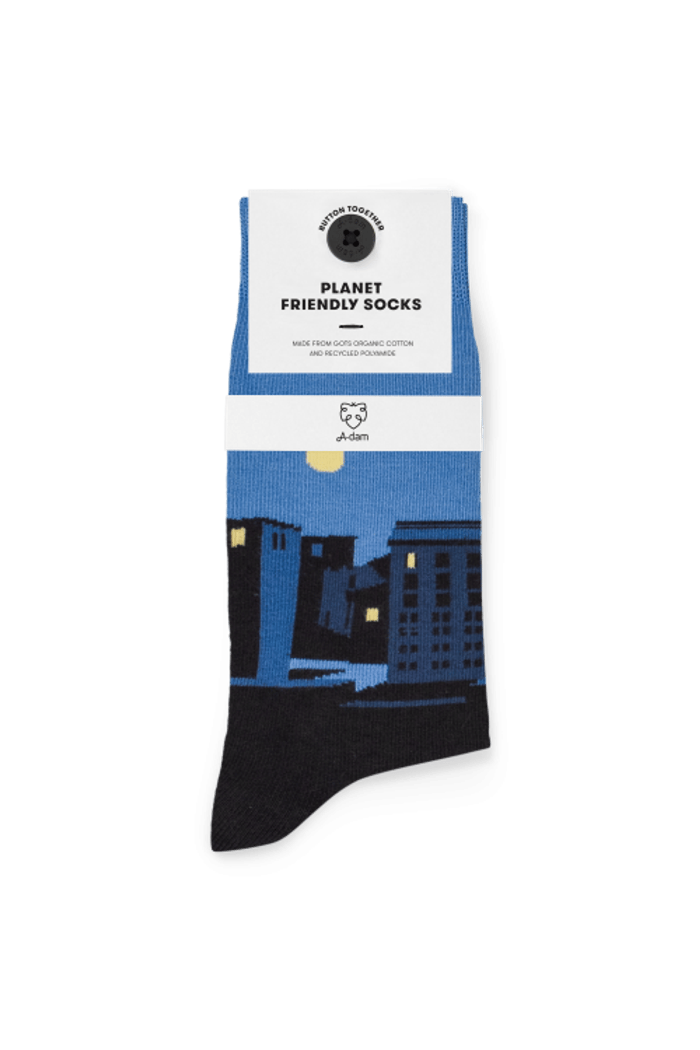 A-DAM 3-PACK CASUAL SOCKS BLUE DARK CITY BLUE NIGHT 3