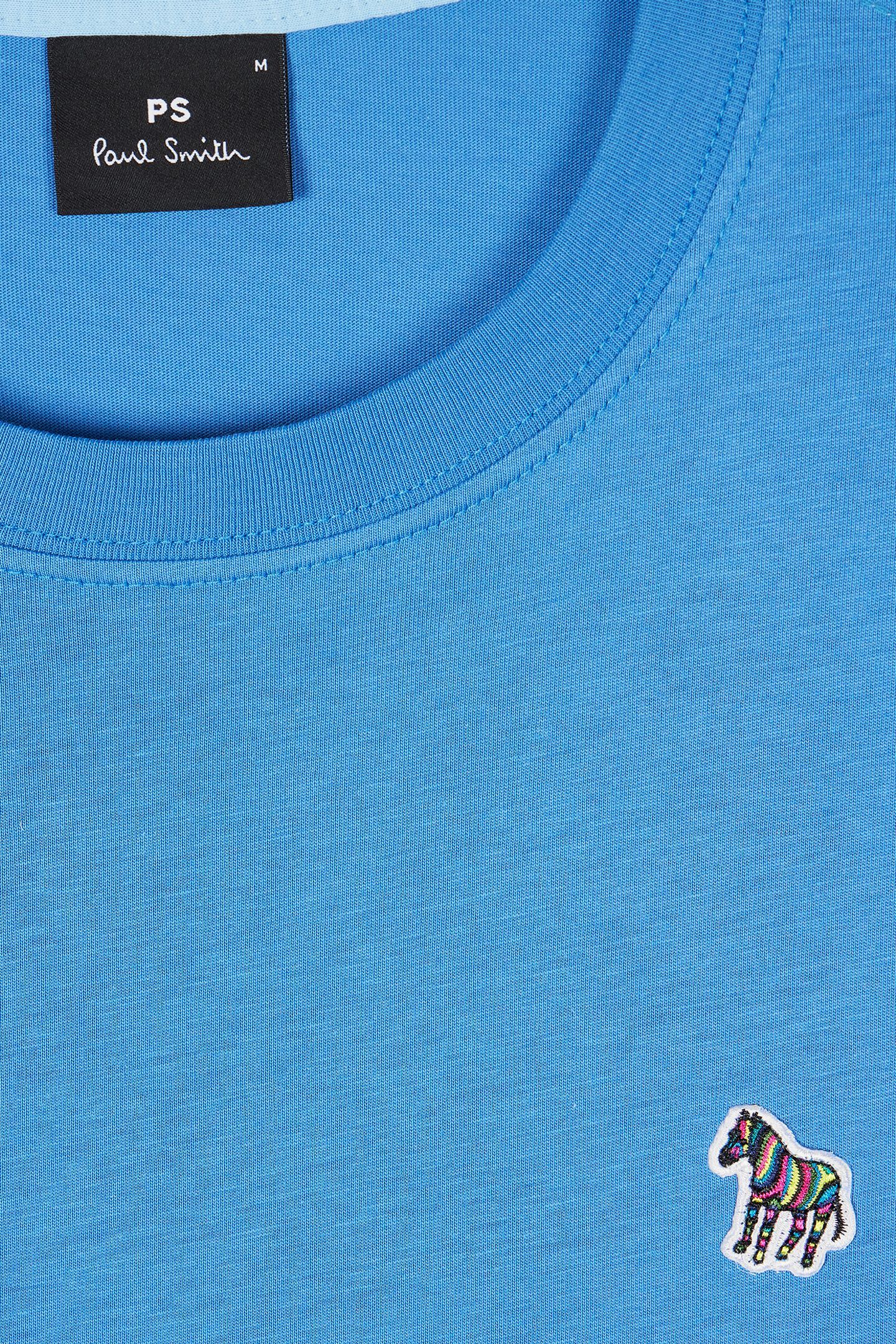 MENS REG FIT TSHIRT ZEBRA BADGE GREYISH BLUE 3