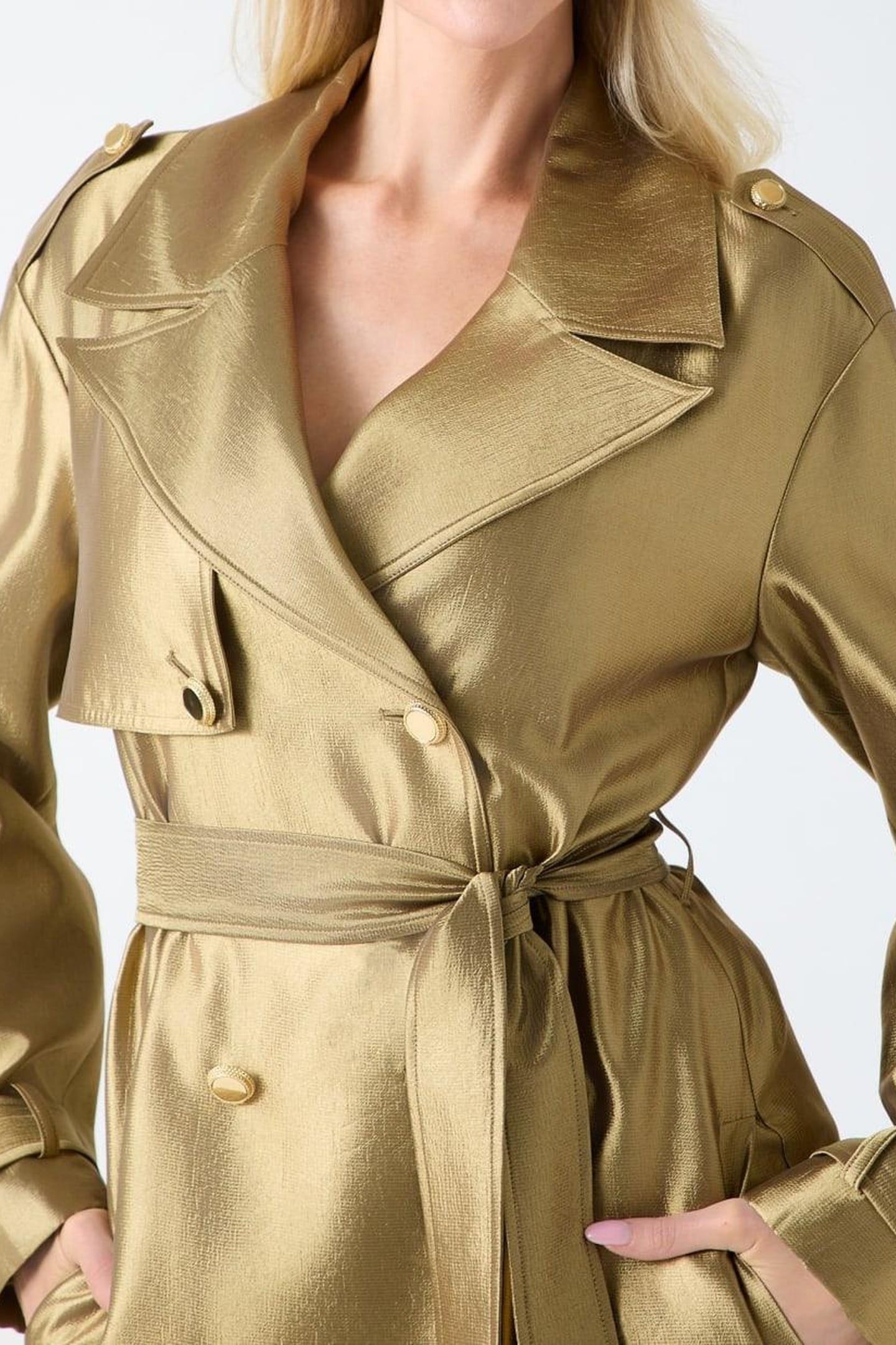 MILLA TRENCH COAT ANTIQUE GOLD MULTI 10