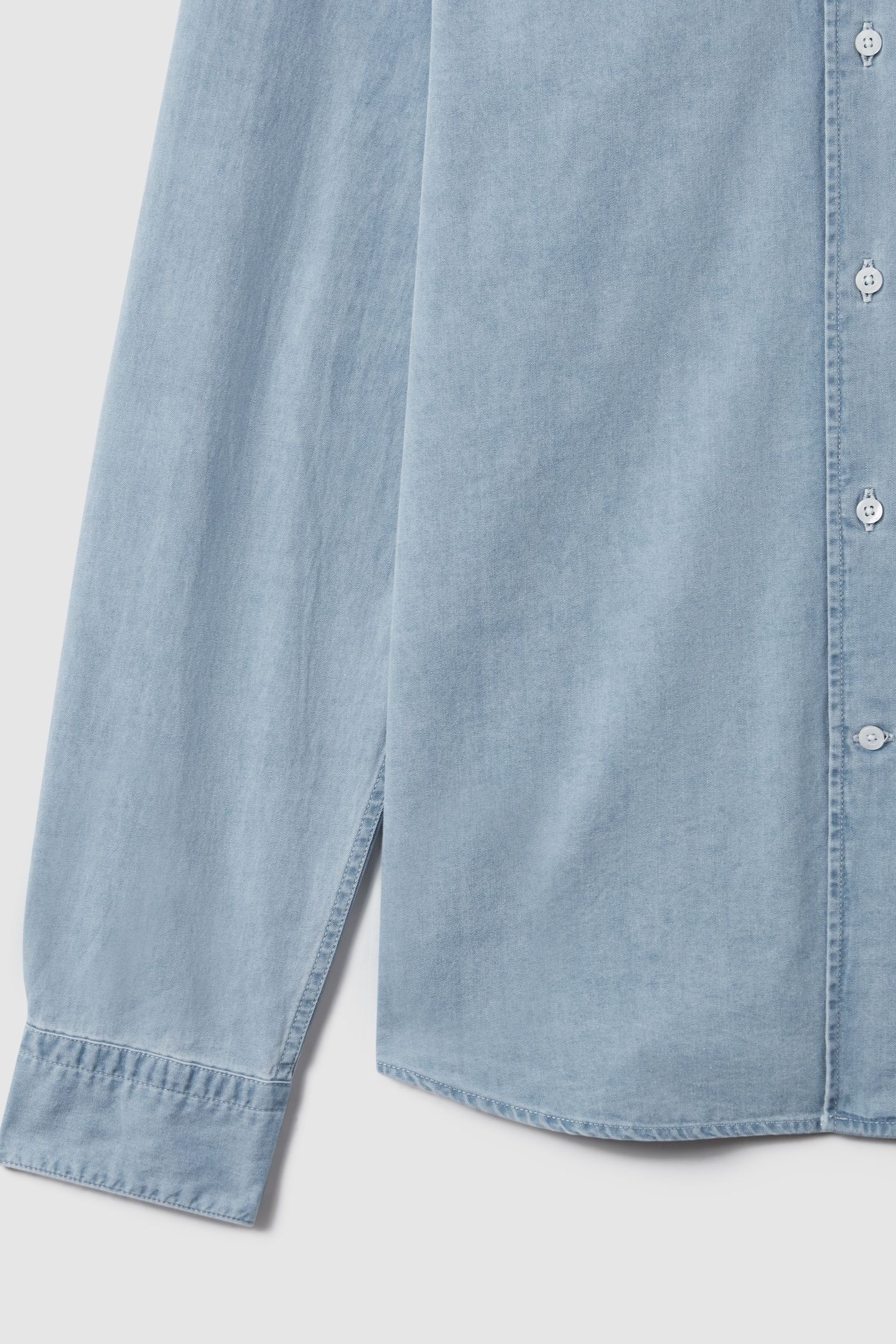 LS WASHED CHAMBRAY SHIRT BLUE 8
