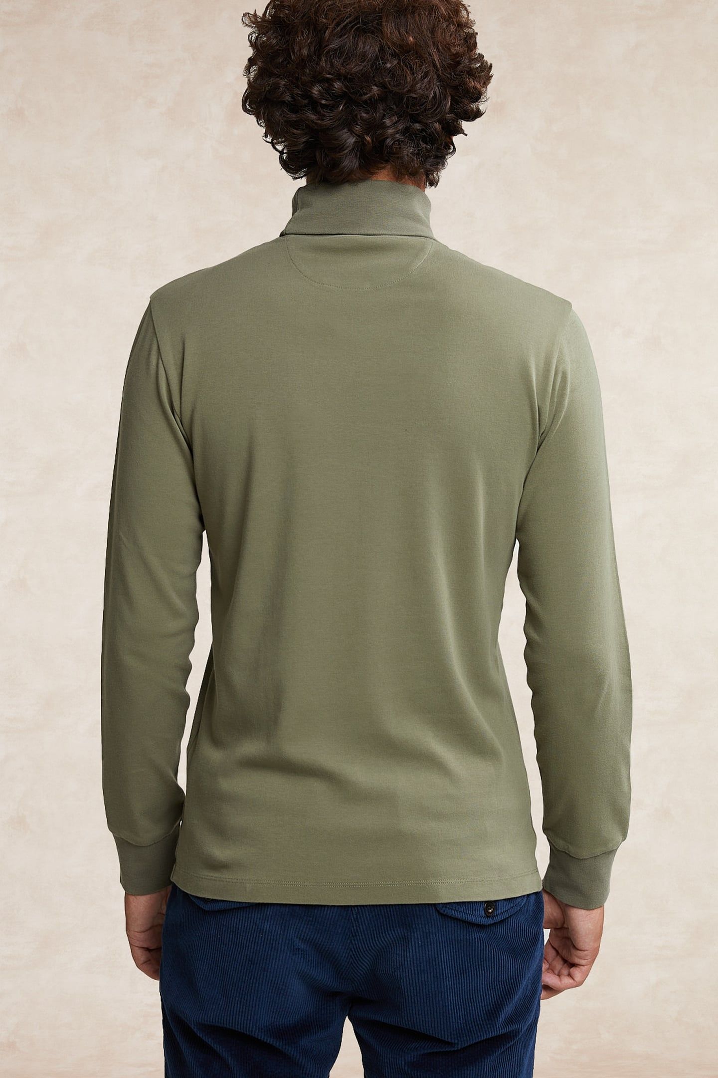 COTTON ROLL NECK T-SHIRT LONG SLEEVES FYNBOSS GREEN 2