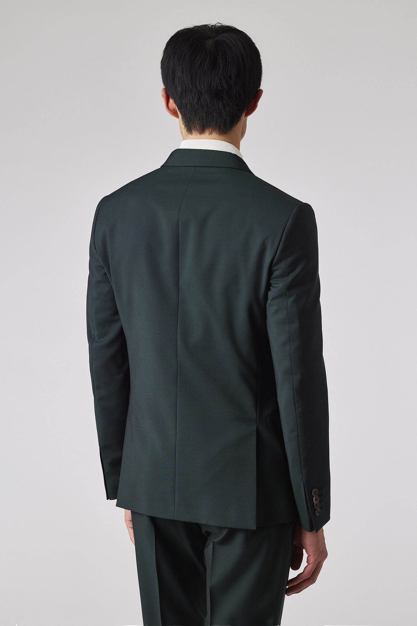 MENS SLIM FIT 2BTN SUIT VERY DARK GREEN 5