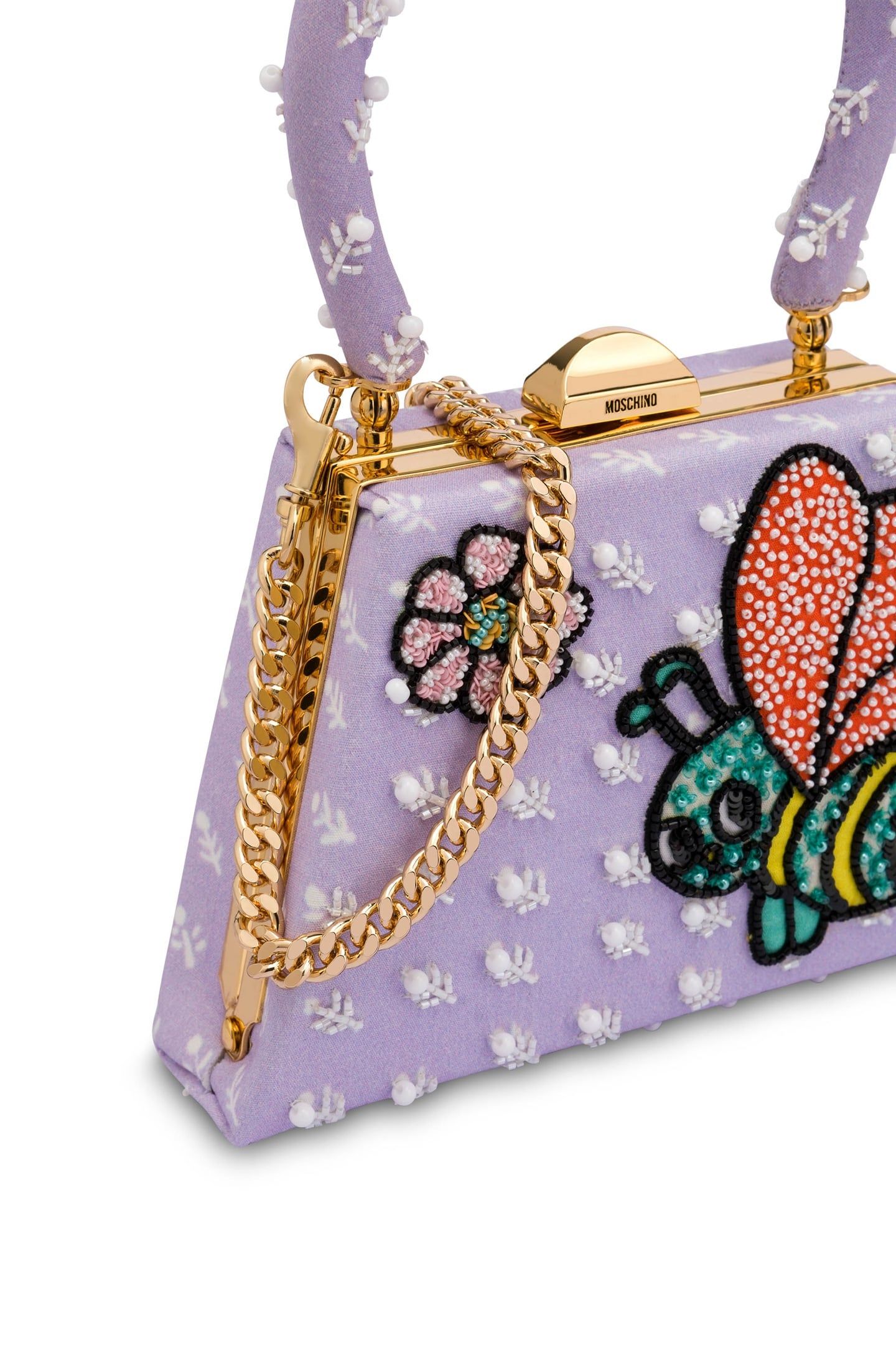 TRAPEZE BAG BEE EMBROIDERY PURPLE 4