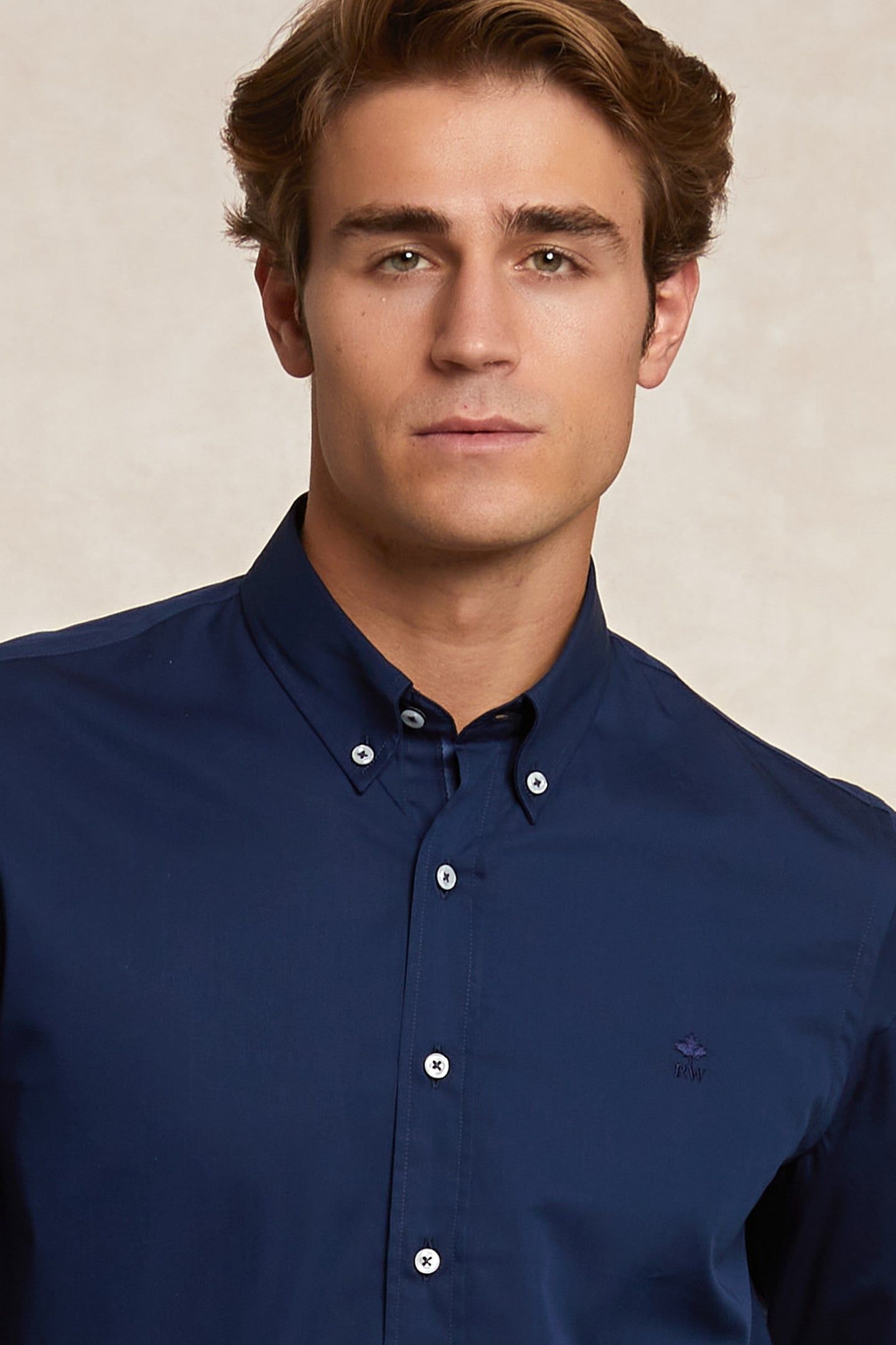CUSTOM FIT COTTON UNI SHIRT BLUE 4