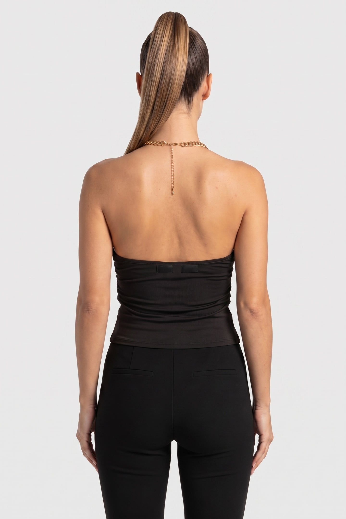 ALVA HALTER NECK CHA JET BLACK A996 2
