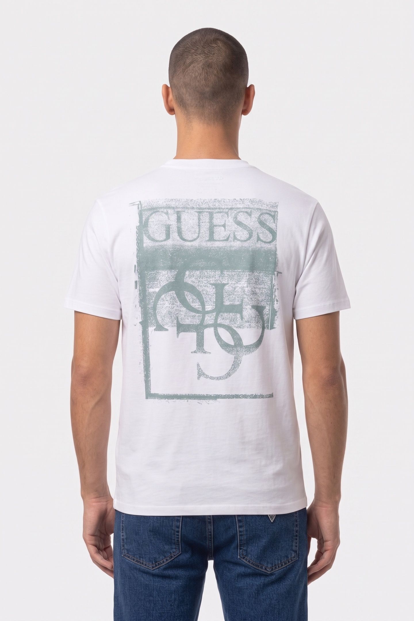 SS BSC PAINTERS TEE PURE WHITE/FULL GREY 2
