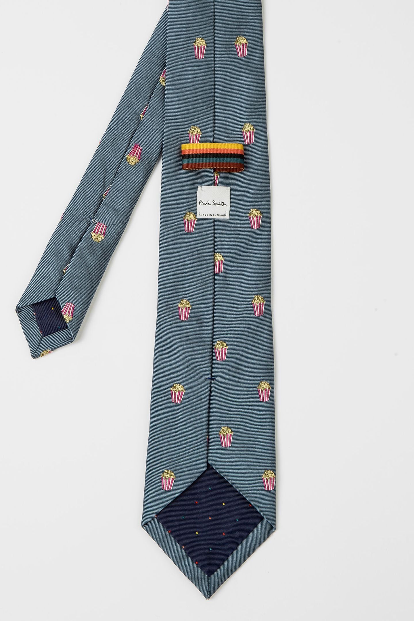 MEN TIE POPCORN LIGHT BLUE 4