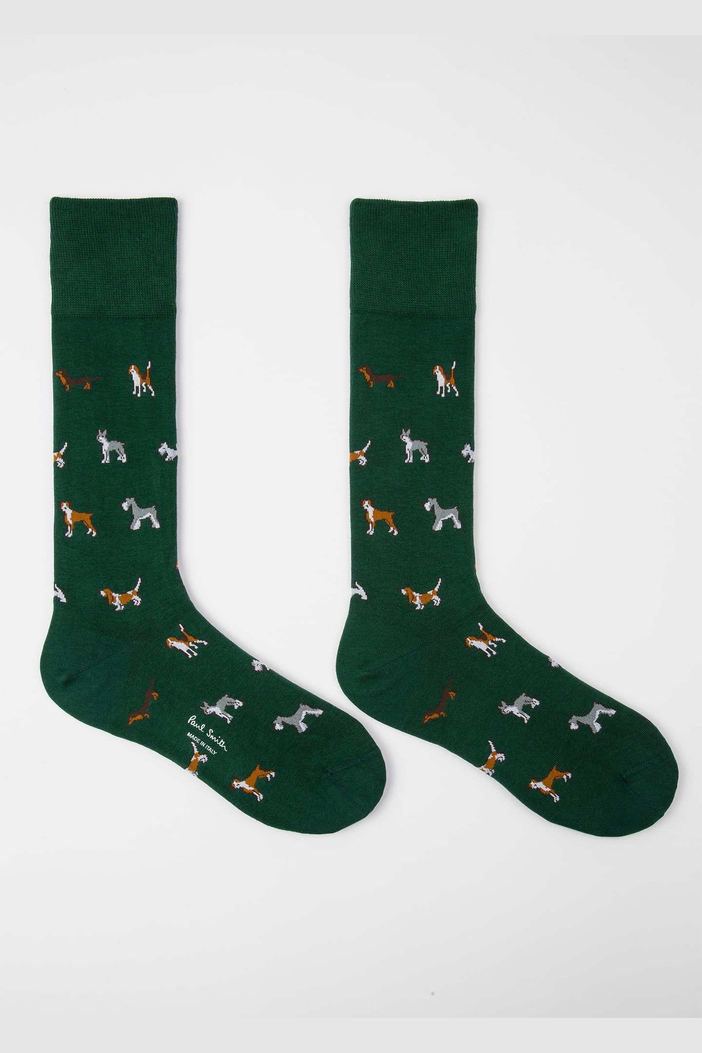 MEN SOCK WALDO DOGS BOTTLE GREEN 1