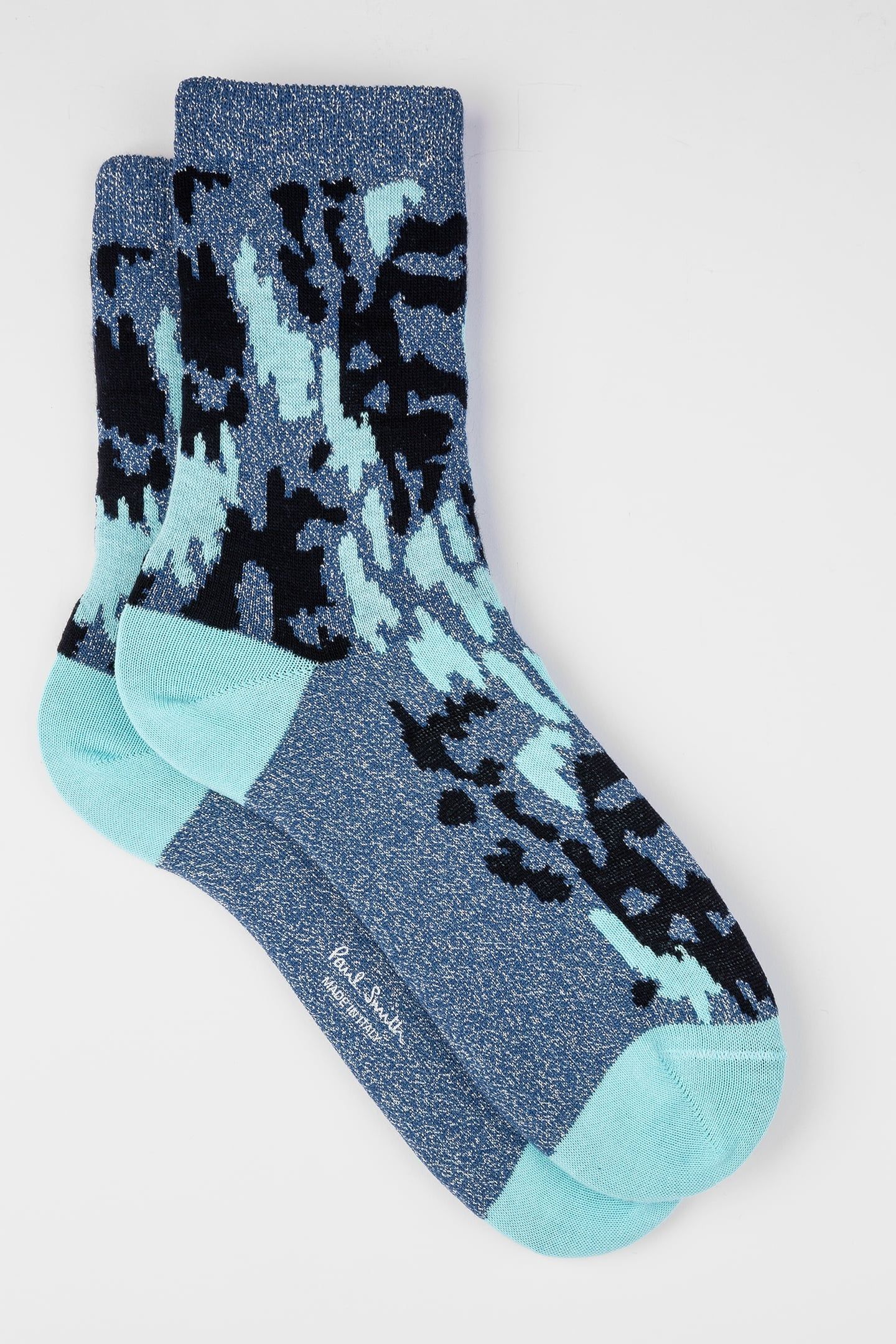 WOMEN SOCK BRITNEY CAMO TURQUOISE 1