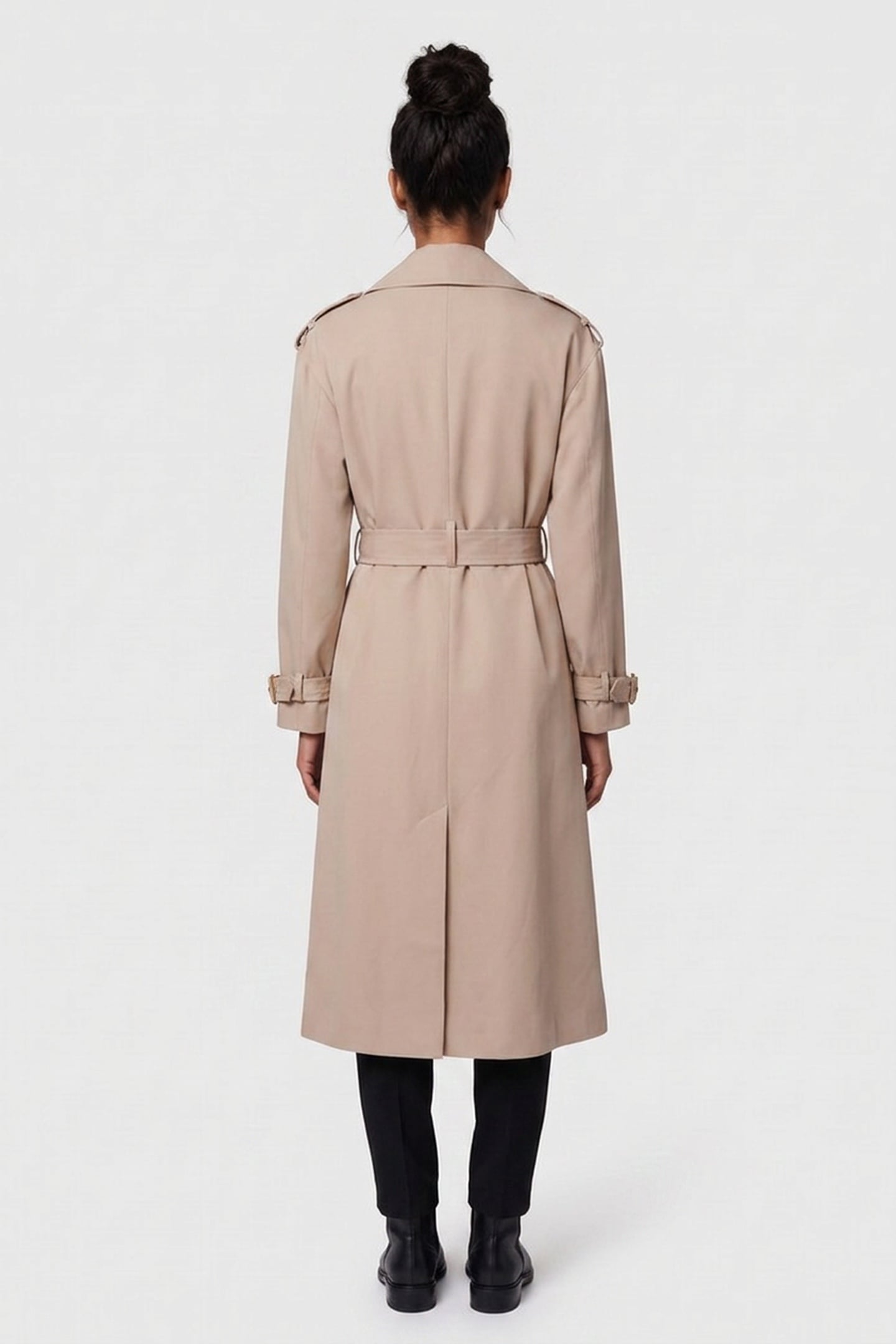 NINA LONG TRENCH COA VELVET TAUPE 2