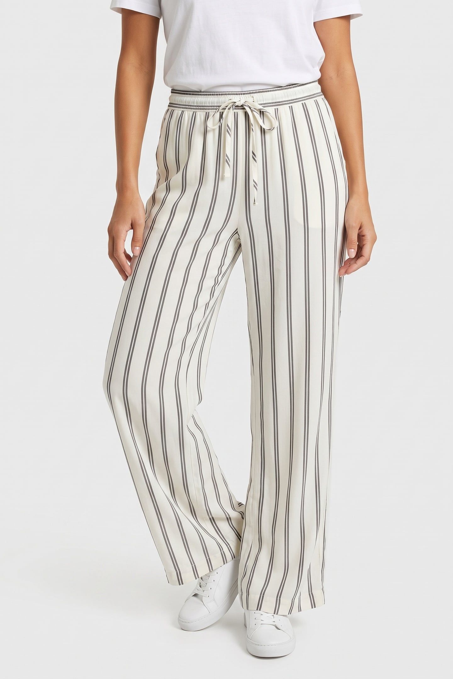 ST DIANA STRIPE TROUSER WHITE 1