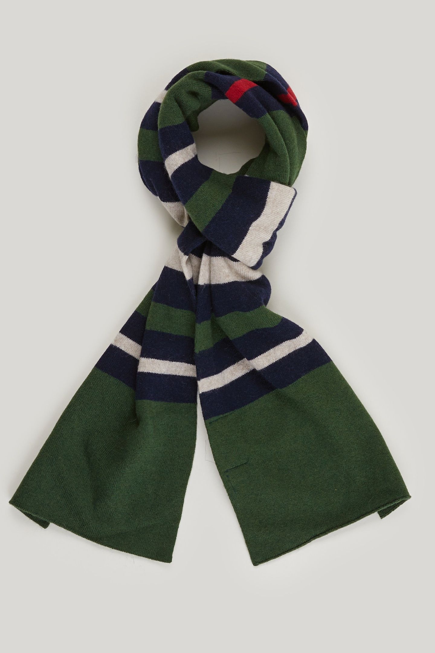 STRIPE PATTERN SCARF KHAKI 1