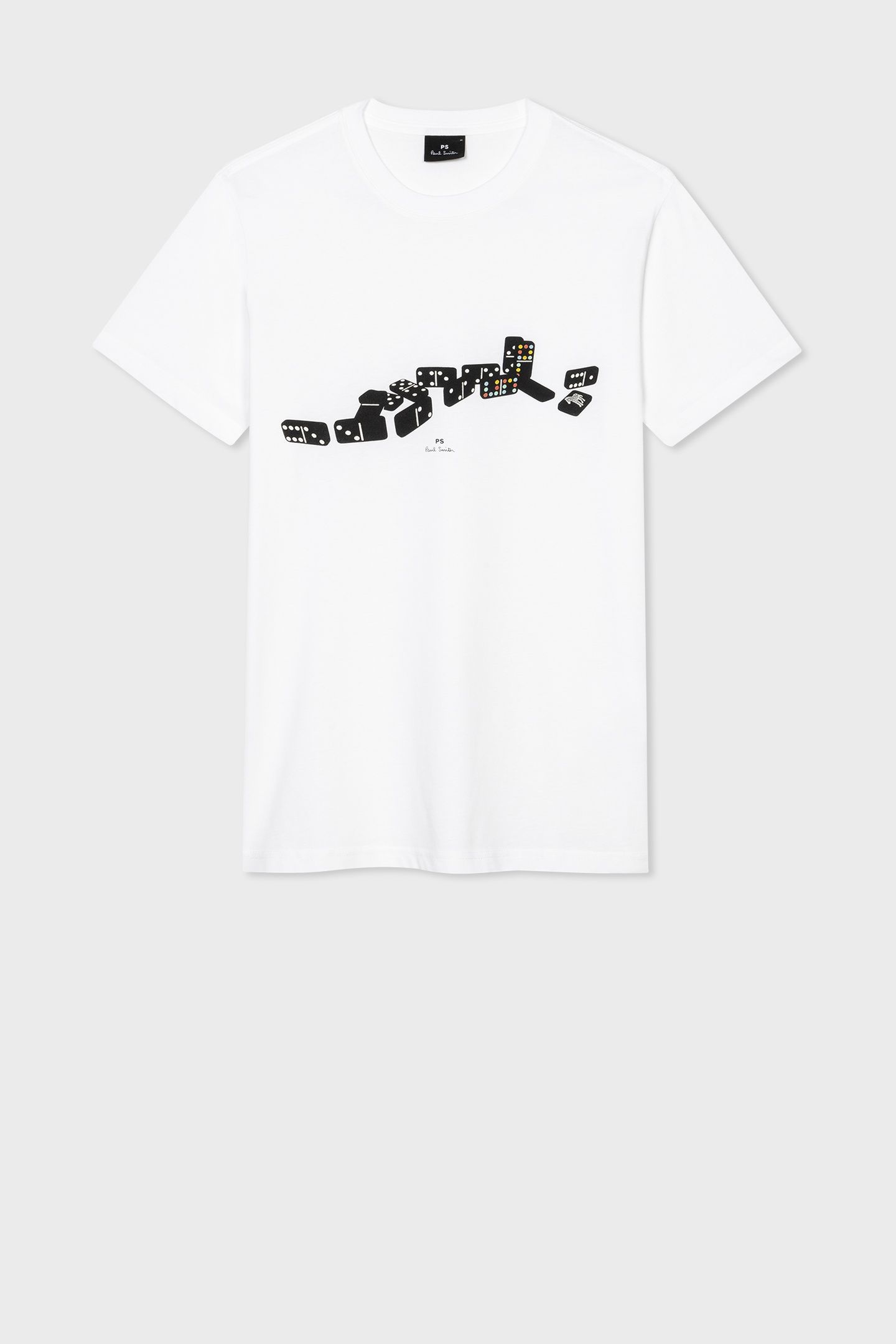MENS SLIM FIT T SHIRT DOMINIOES WHITE 3