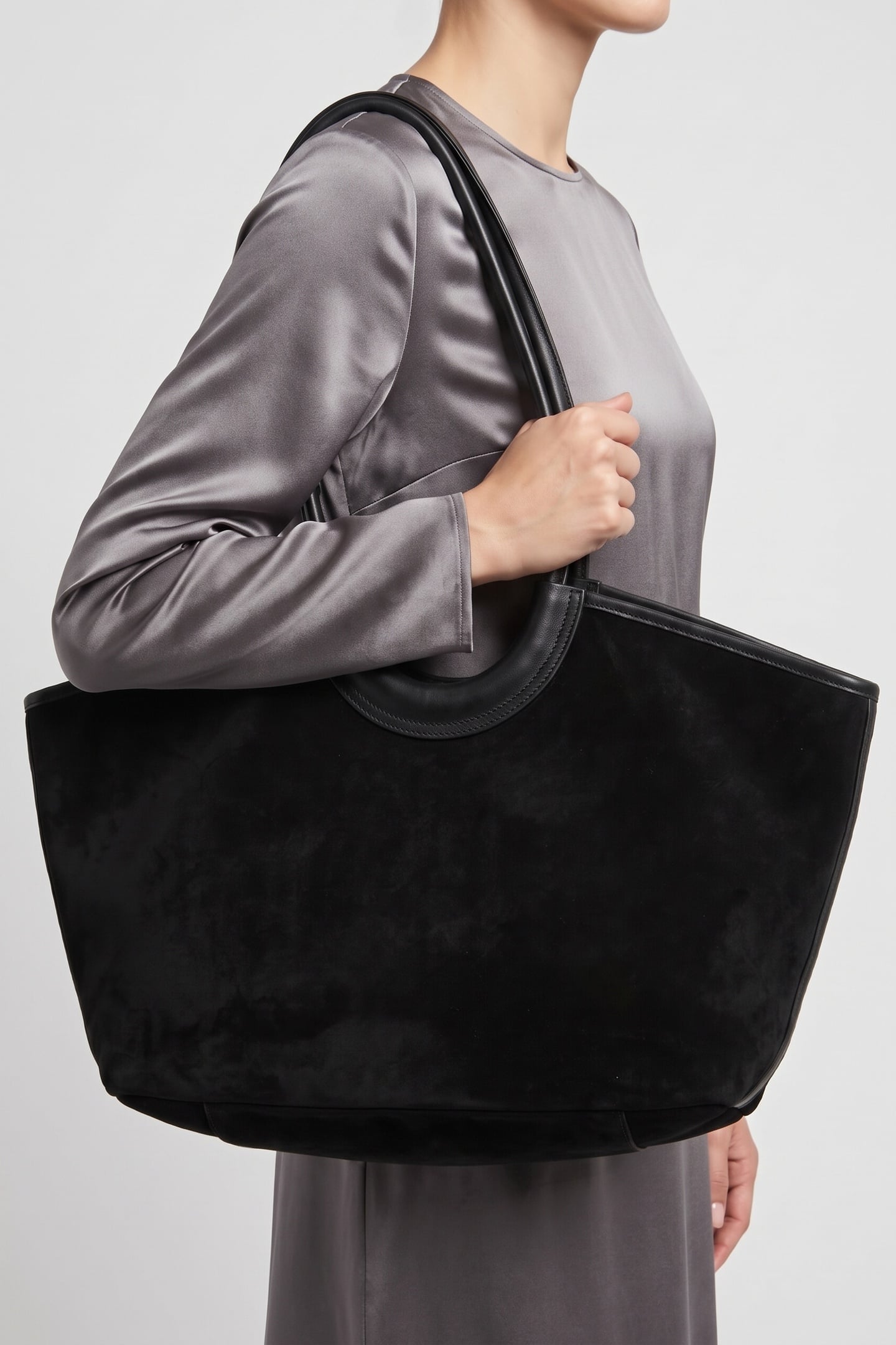 ROSETTA TOTE SUEDE BLACK 1