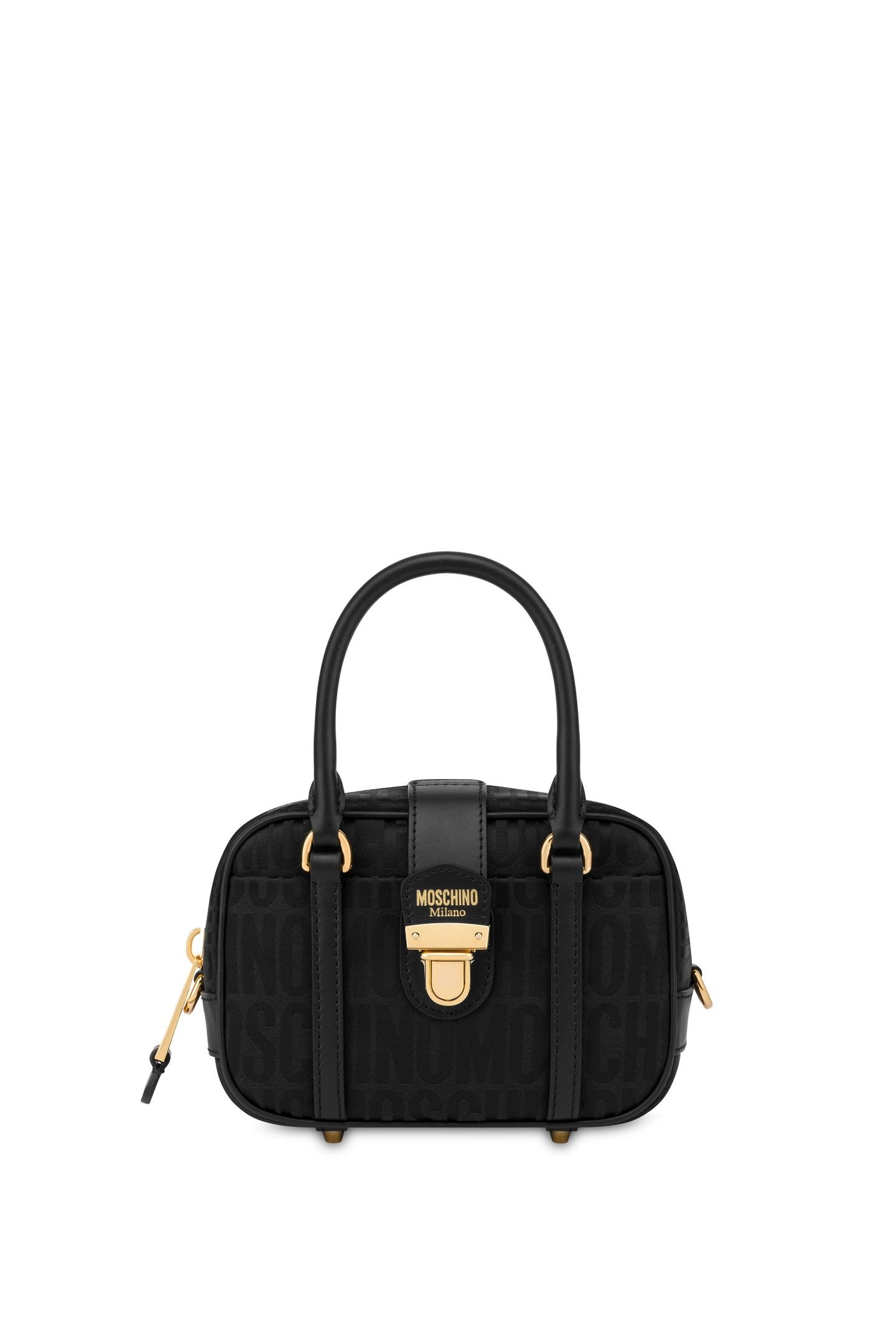 SMALL ALLOVER LOGO HANDBAG BLACK 1