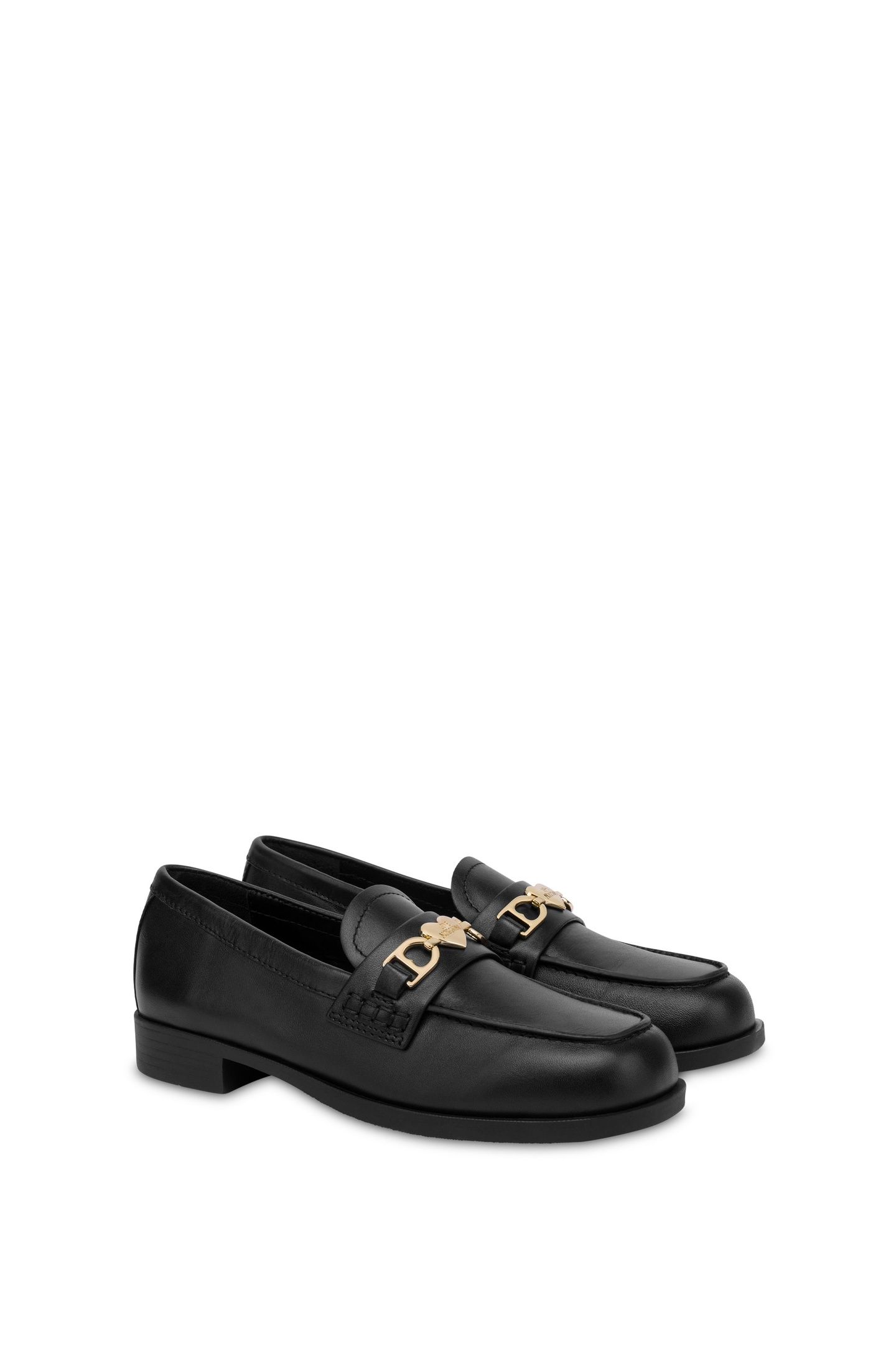 CALFSKIN VARSITY MOCCASINS BLACK 2