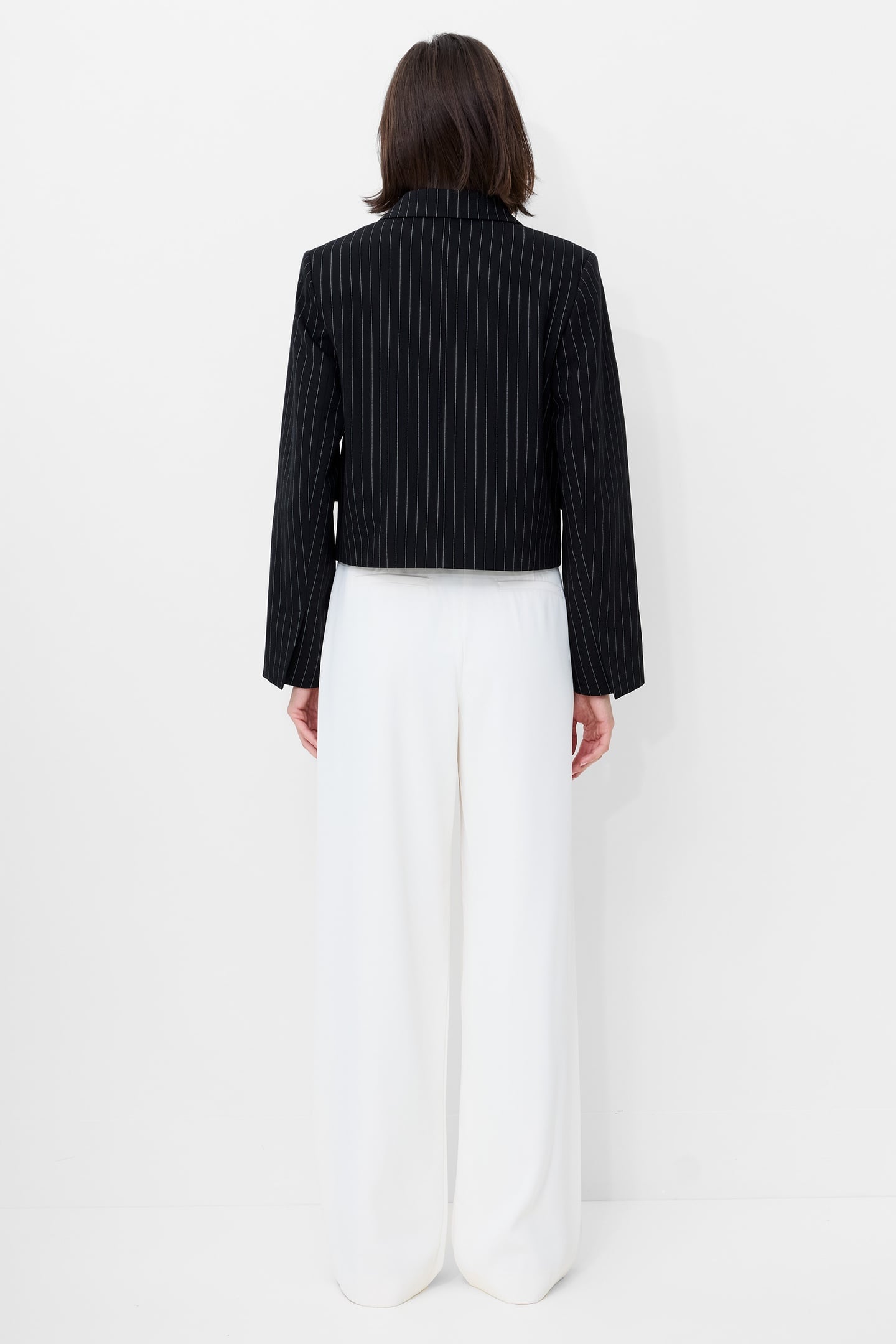 MORGAN TAILORED CROPPED BLAZER BLACK WINTER WHITE 4