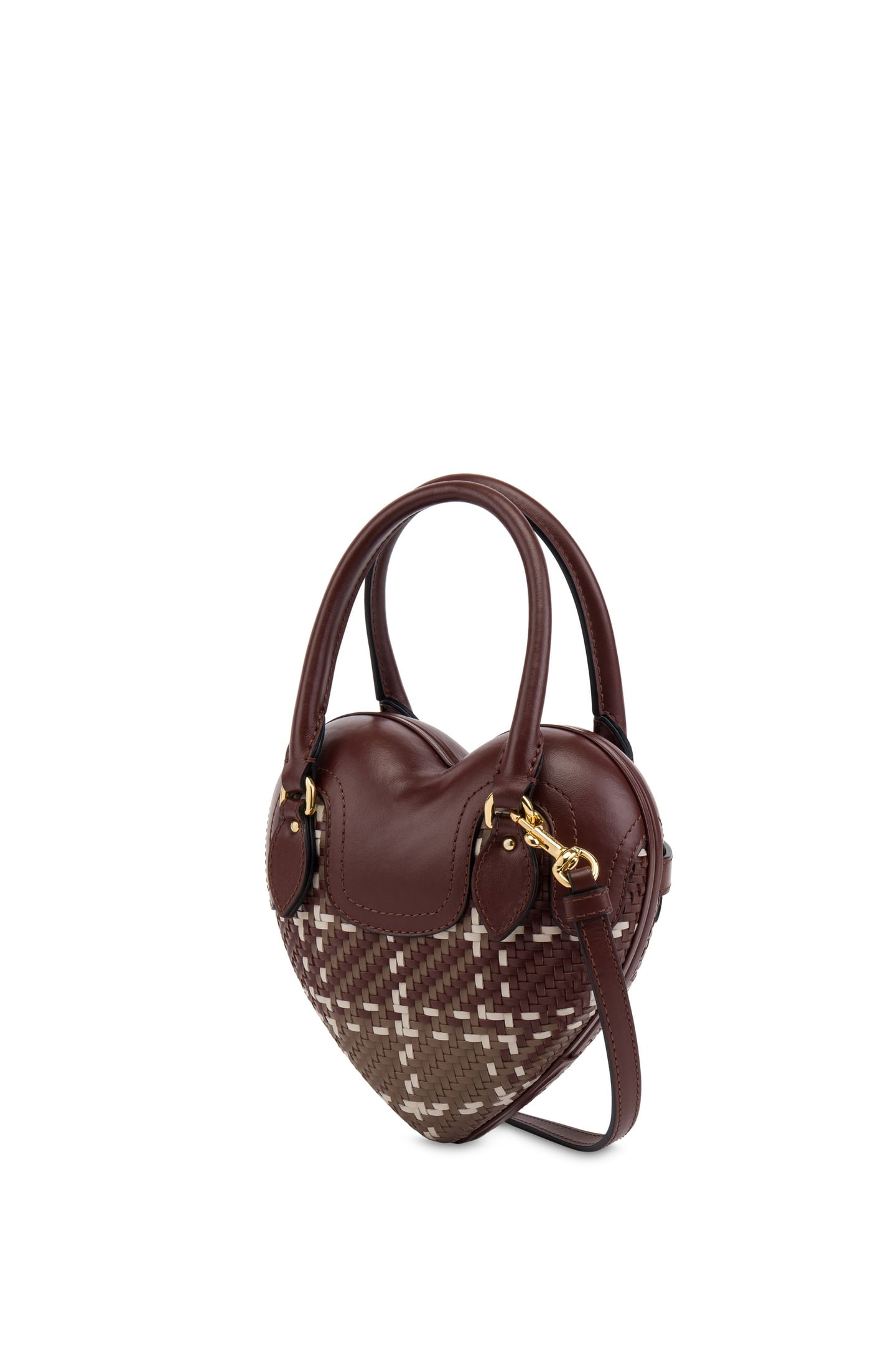 MOSCHINO HEARTBEAT BAG CHECK WHITE 2