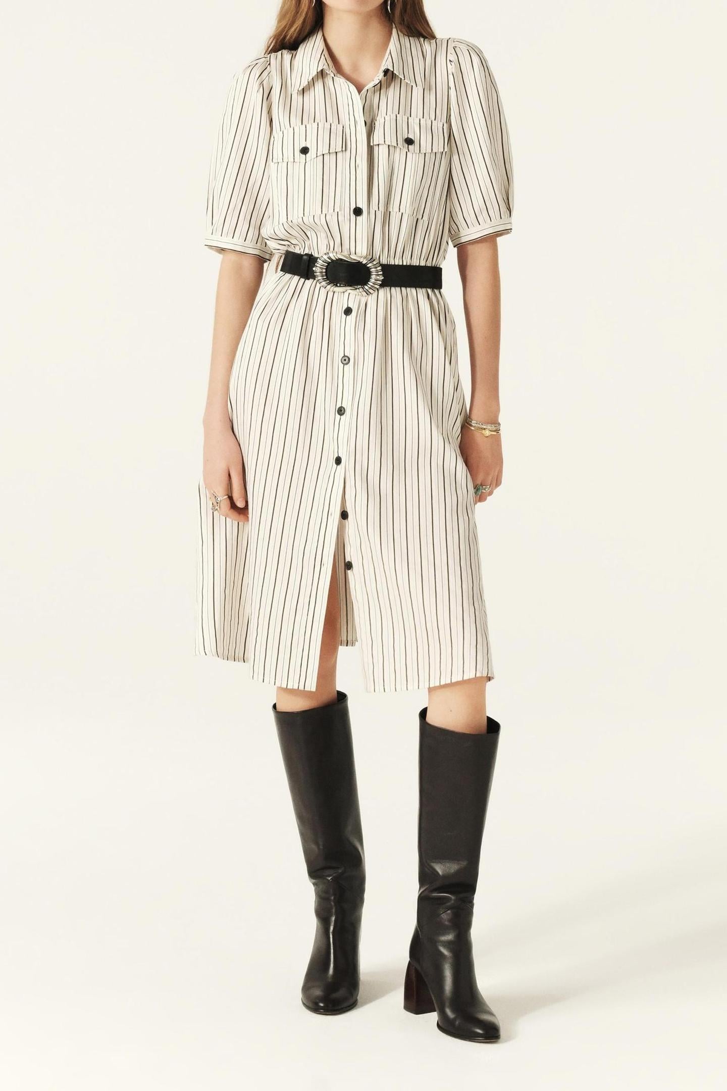 MID-LENGTH DRESS ECRU 1