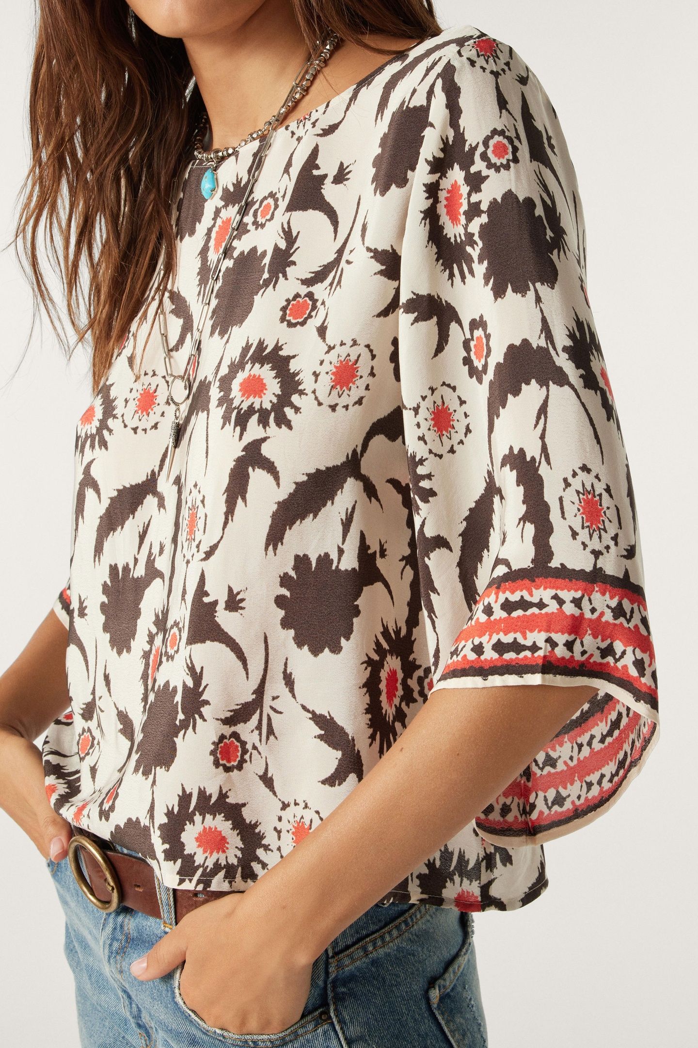 SHORT SLEEVES TOP ECRU 5
