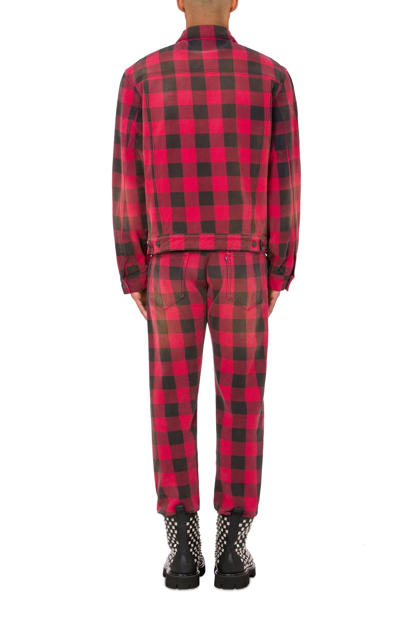 COTTON CHECK JACKET RED 2