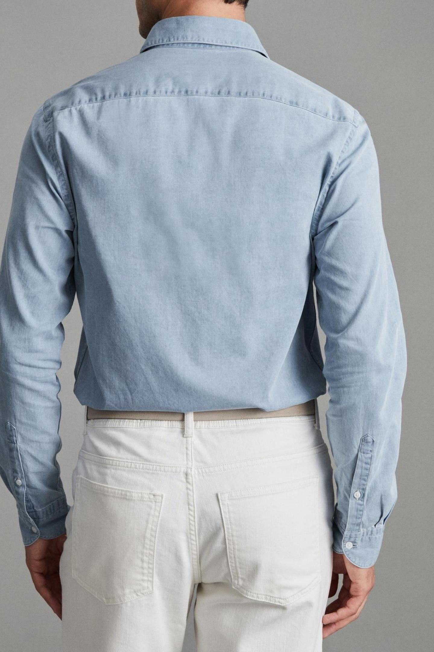 LS WASHED CHAMBRAY SHIRT BLUE 2