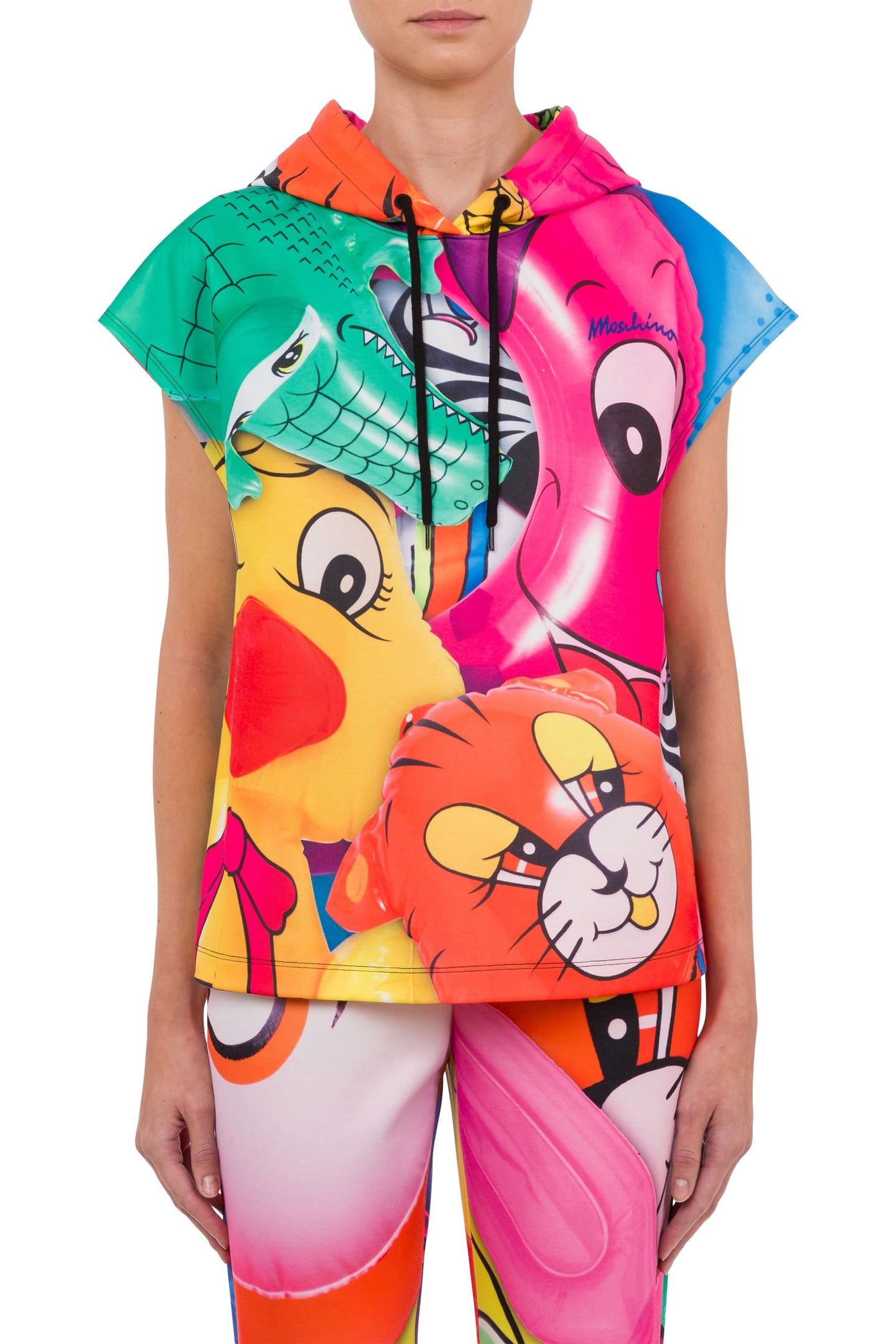 INFLATABLE ANIMALS SLEEVELESS SWEATSHIRT MULTICOLOR 1