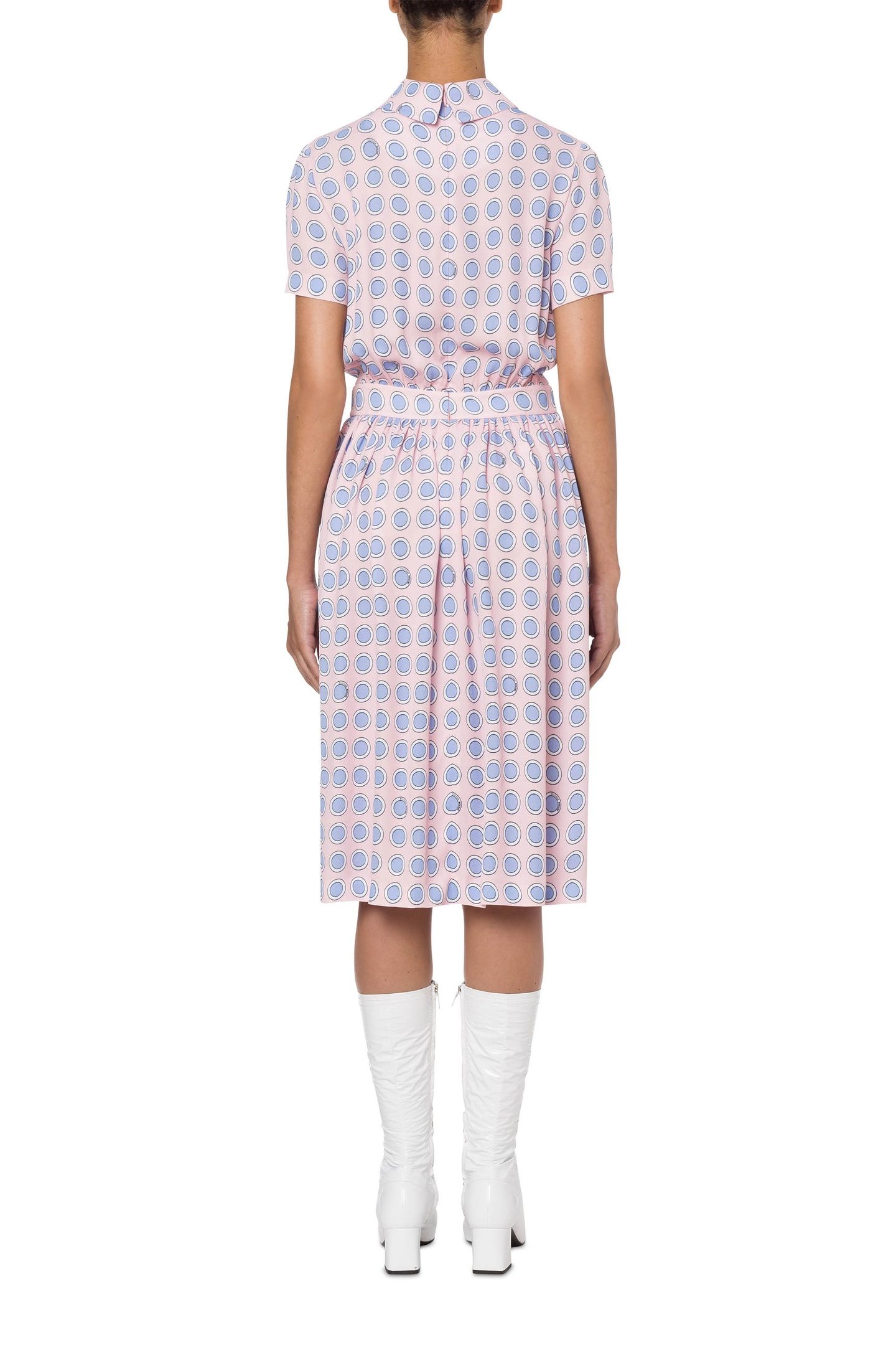 ALLOVER EYELETS VISCOSE DRESS BLUE 2
