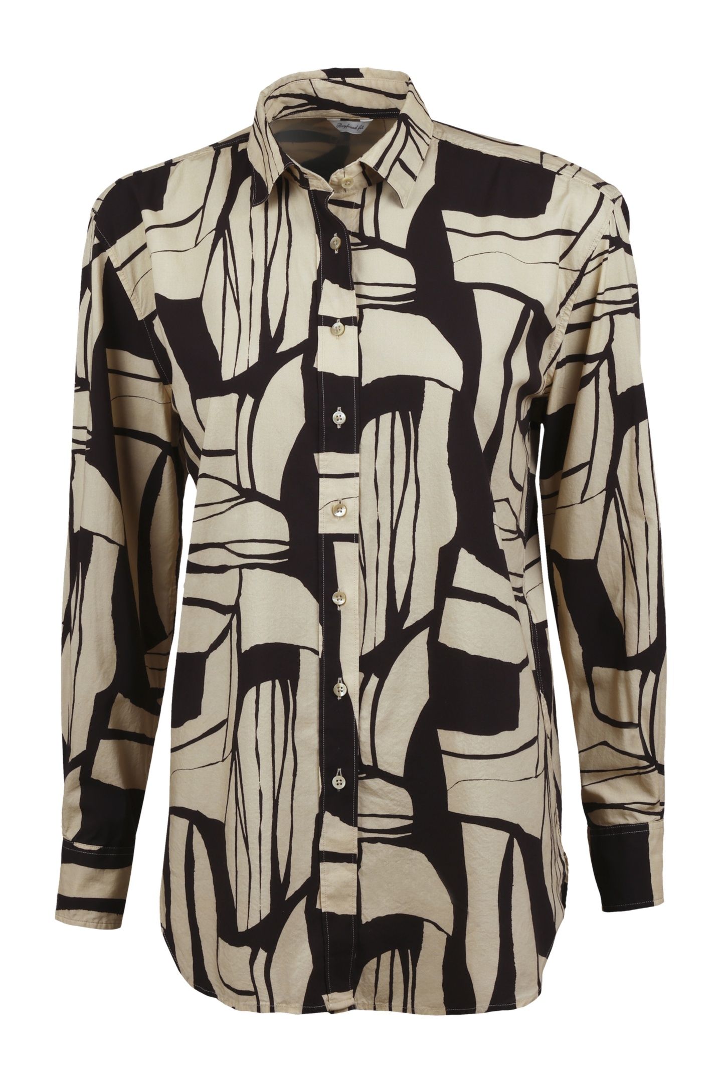 SAMMI SHIRT DARK BROWN PATTERN 1