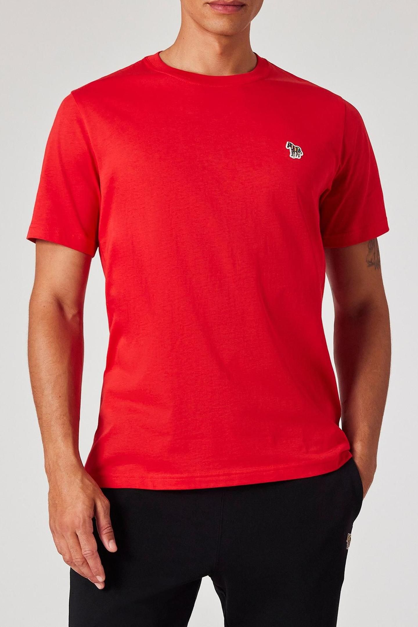 MENS REG FIT SS TSHIRT ZEBRA RED 1