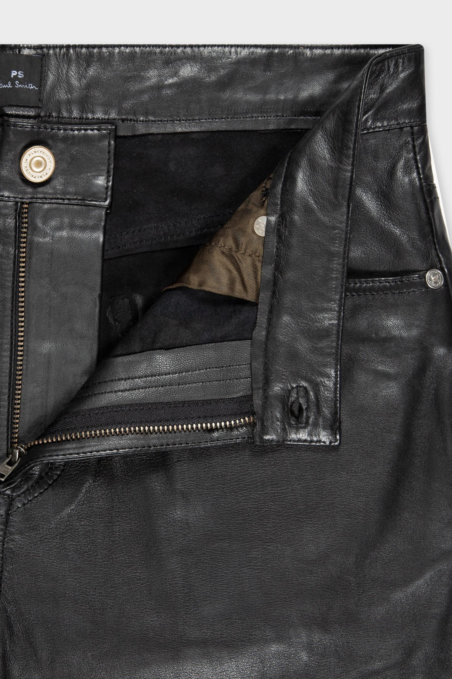 WOMENS JEANS LEATHER BLACK 4
