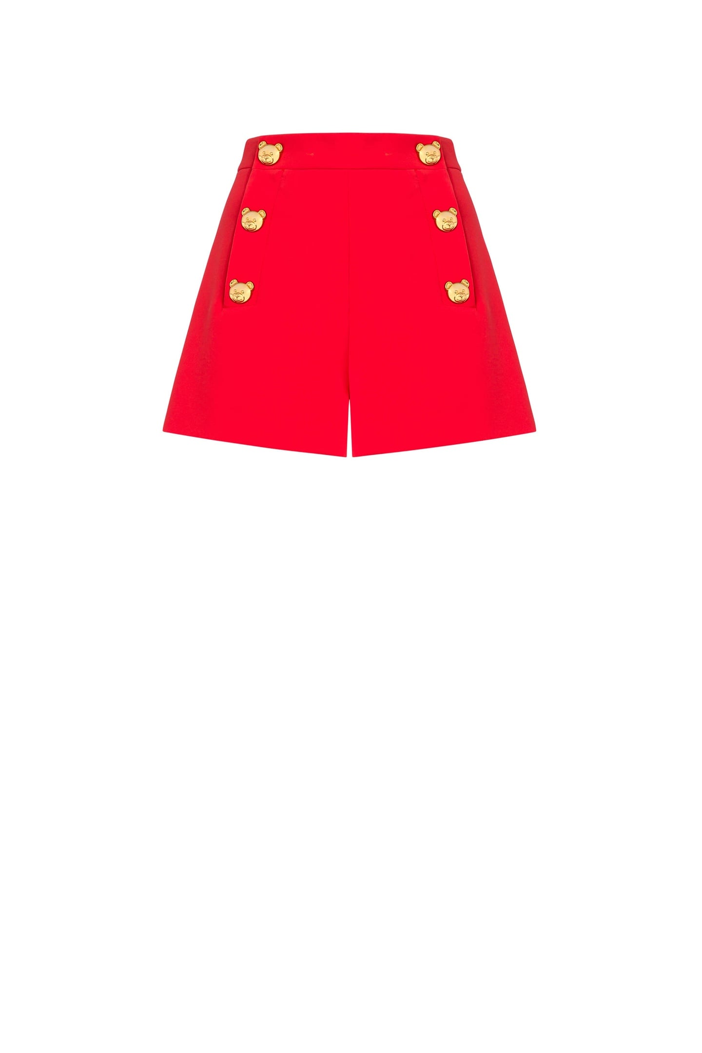 TEDDY BUTTONS CRÊPE SHORTS RED 3