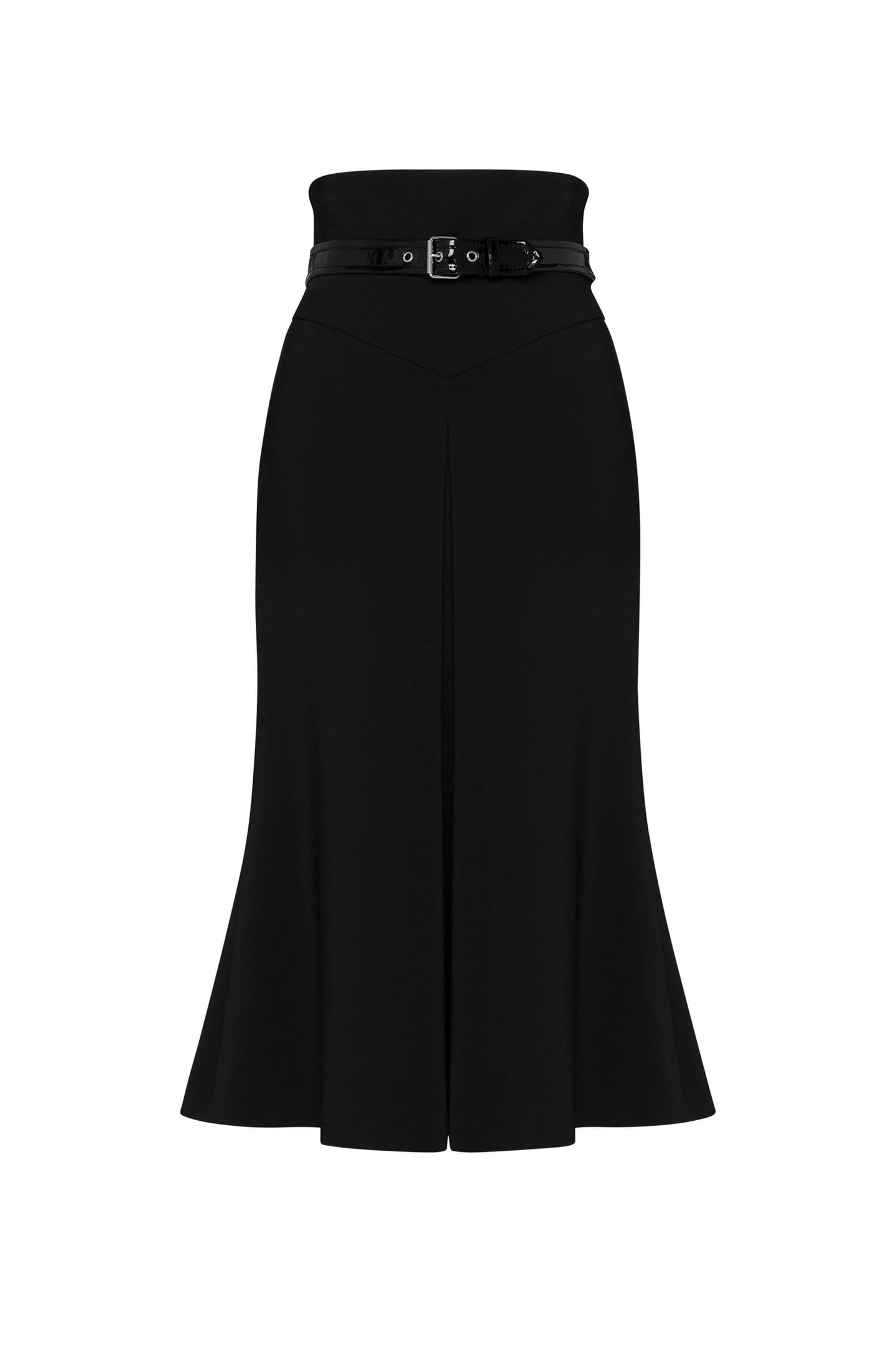BONDAGE BUCKLE STRETCH CADY SKIRT BLACK 3