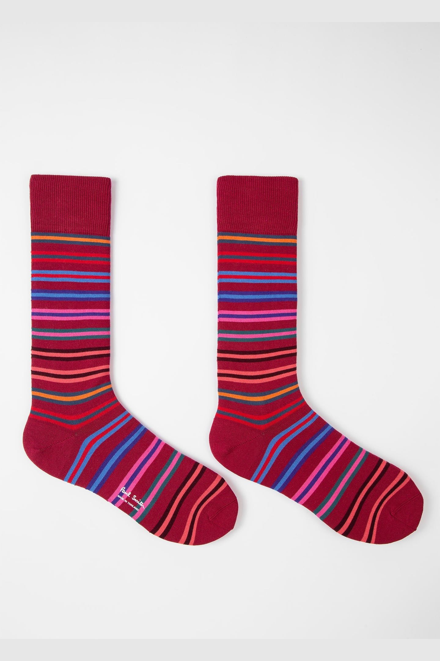 MEN SOCK TORAG STRIPE BURGUNDY/ BORDE 2