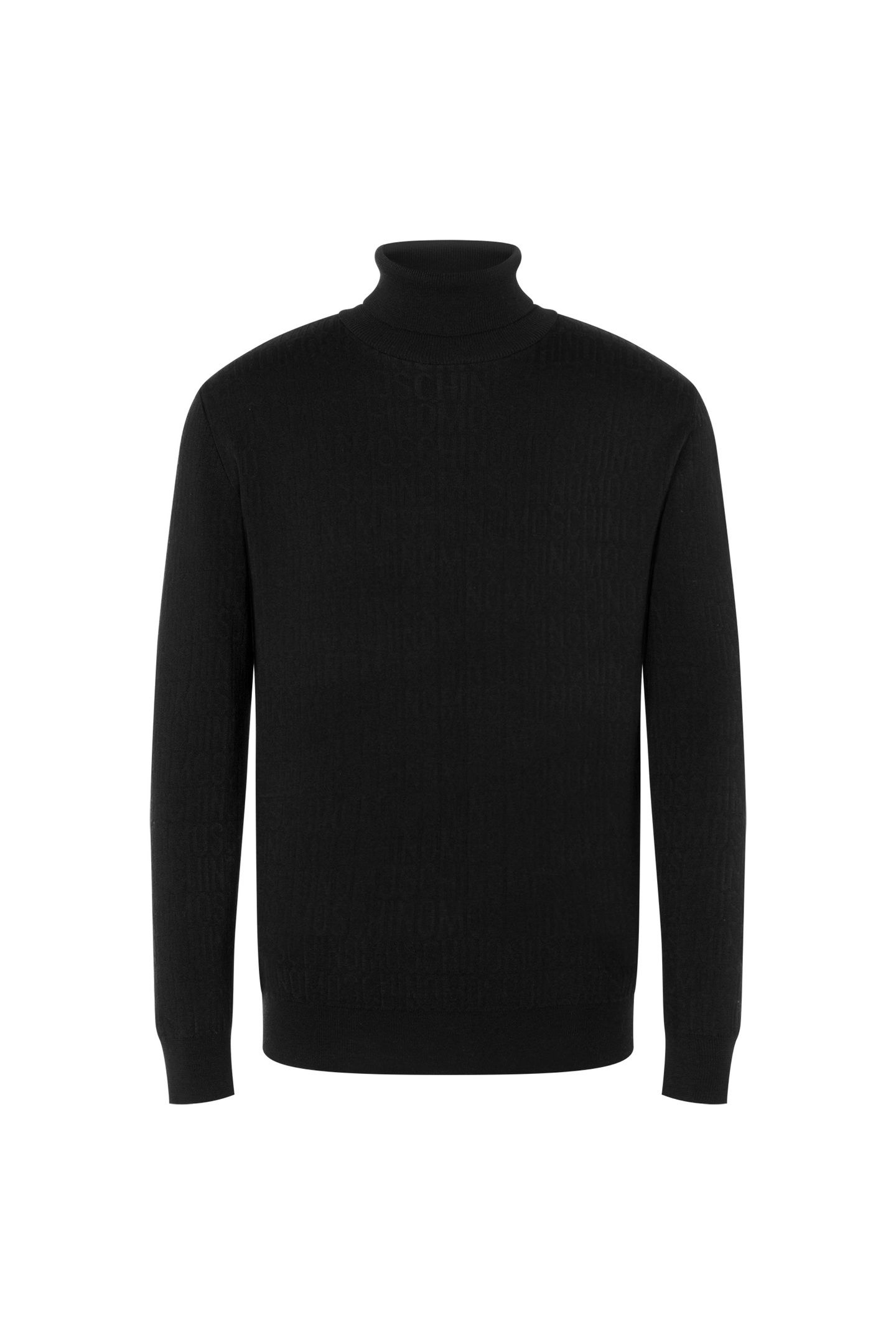 ALLOVER LOGO HIGH COLLAR SWEATER BLACK 3
