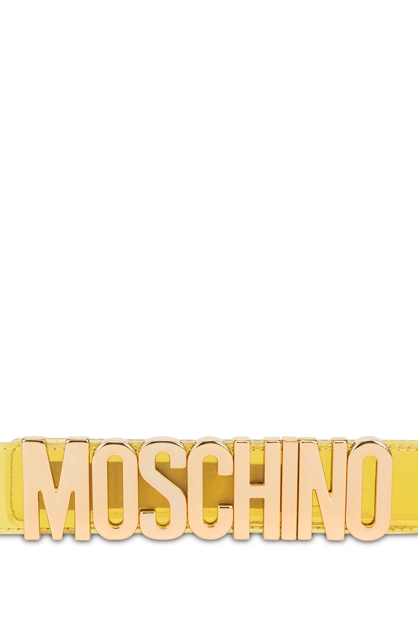TRANSPARENT LOGO LETTERING BELT YELLOW 3