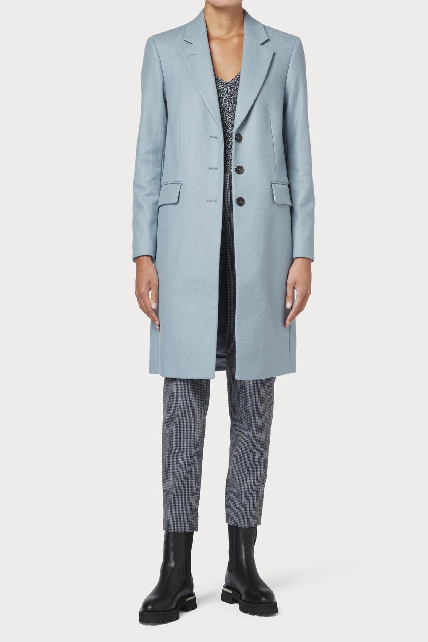 WOMENS COAT PETROL BLUE 1