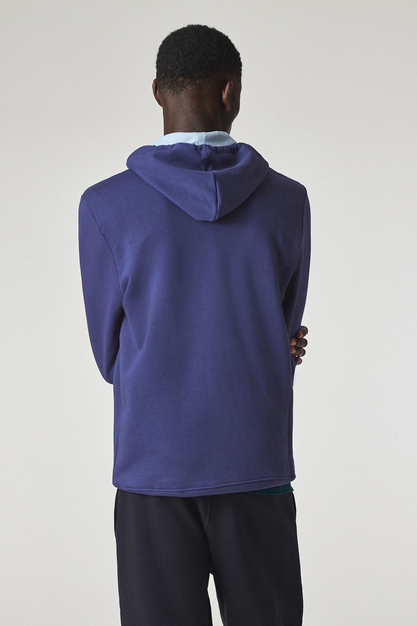 MENS REG FIT HOODY ZEBRA INDIGO 3